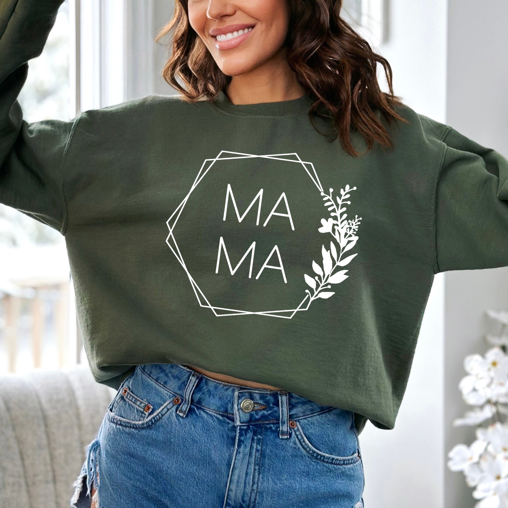 Mama Floral Hexagon | Sweatshirt