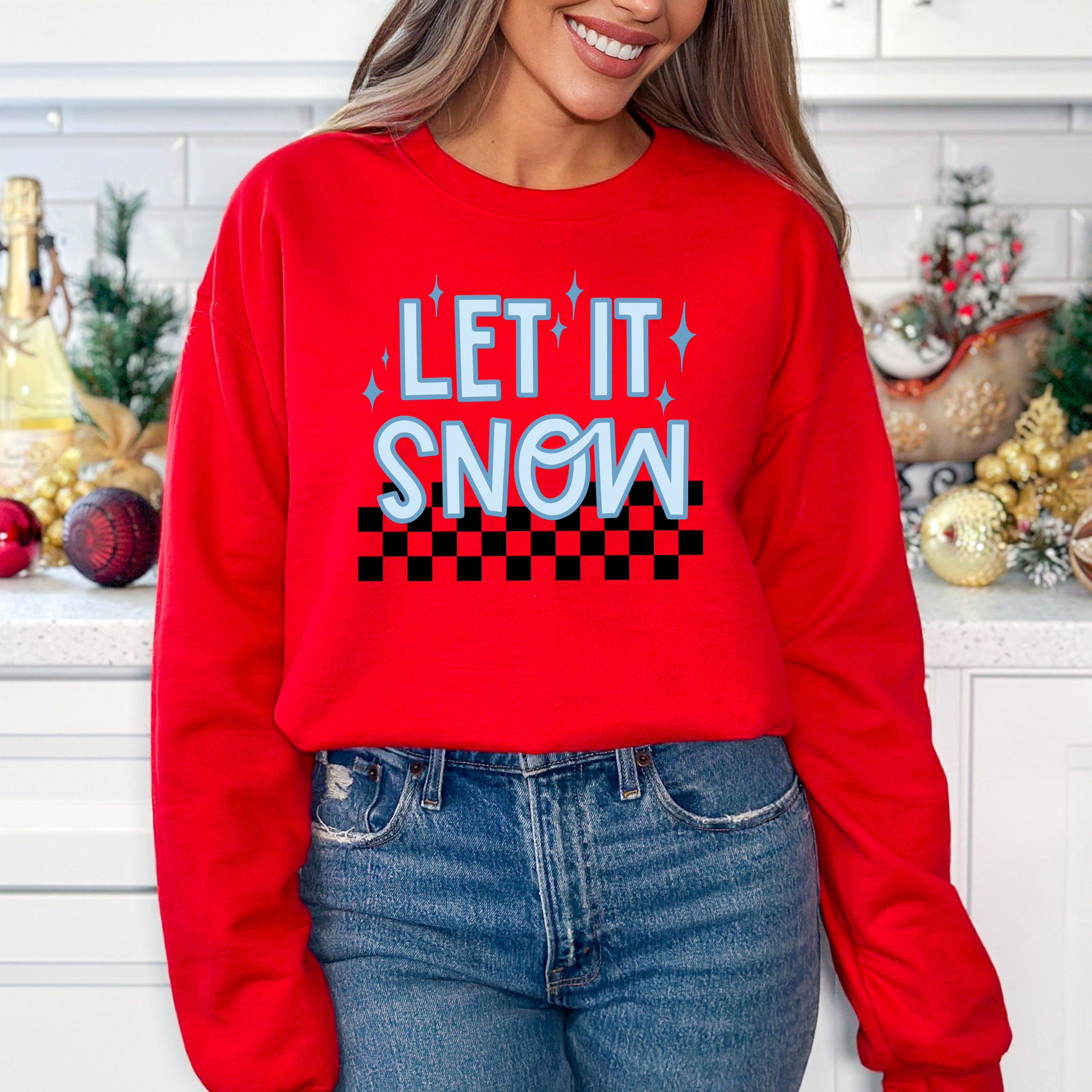 Let It Snow Checkered | Sweatshirt