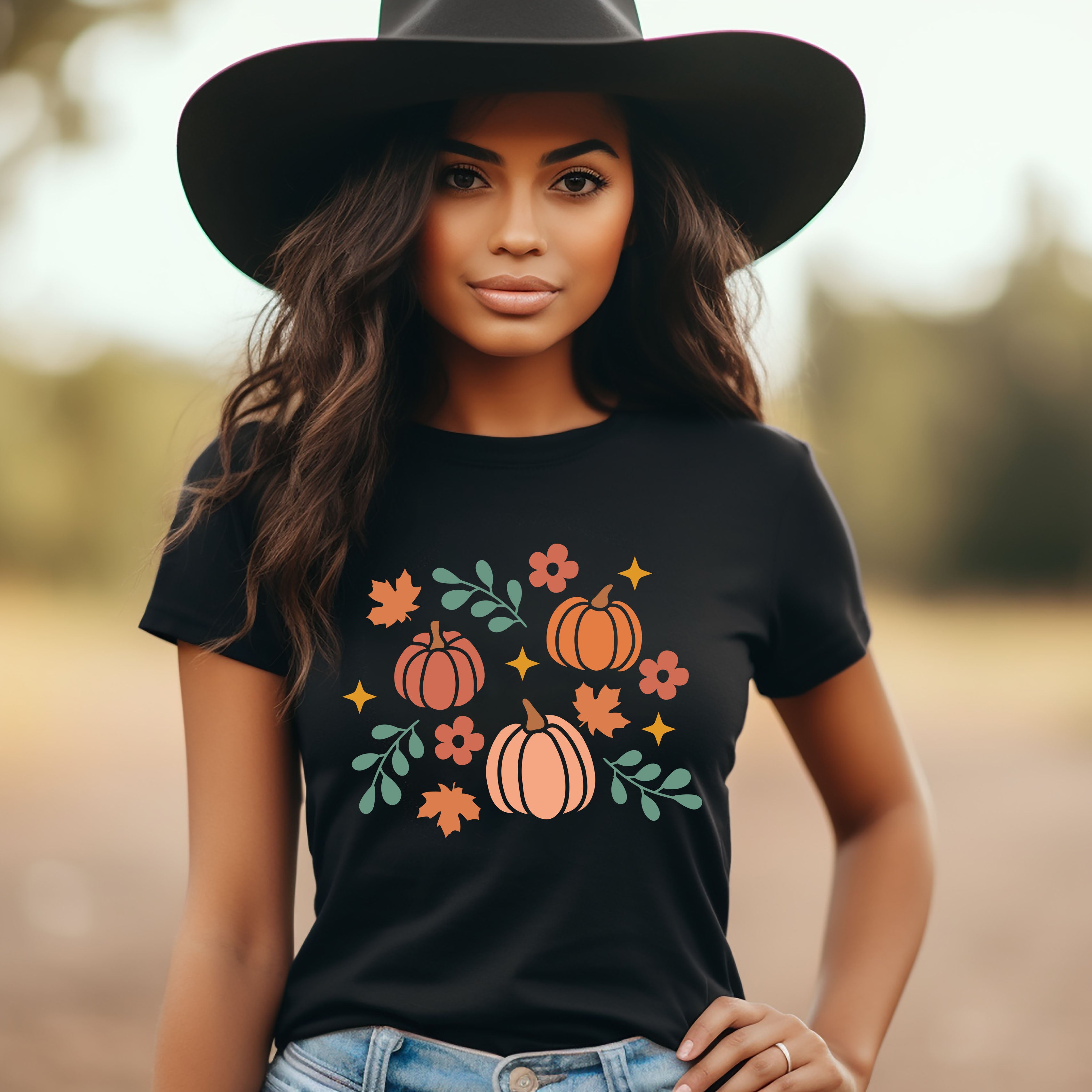 Pastel Pumpkins | Short Sleeve Crew Neck