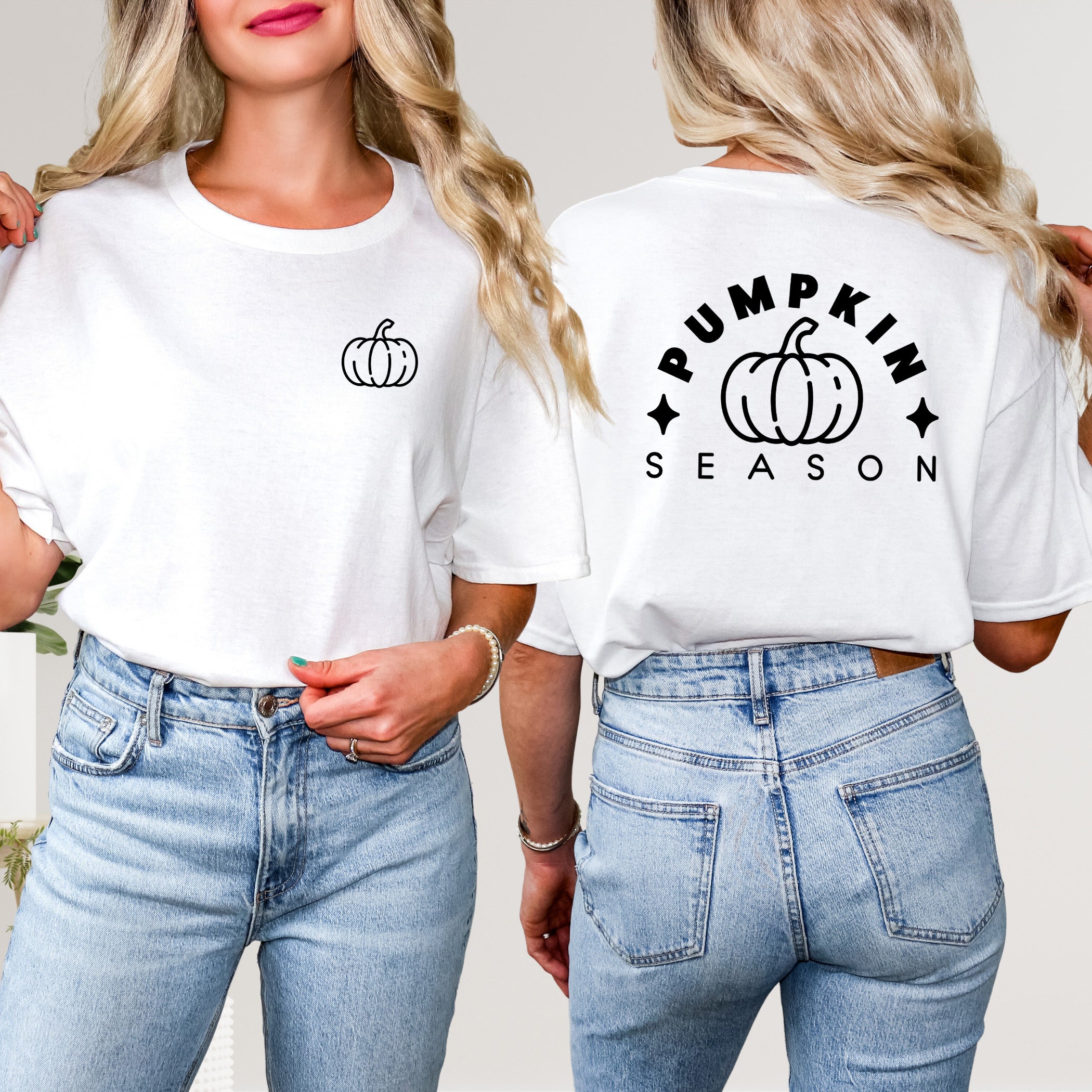 Pumpkin Season Pumpkin | Front & Back Short Sleeve Graphic Tee