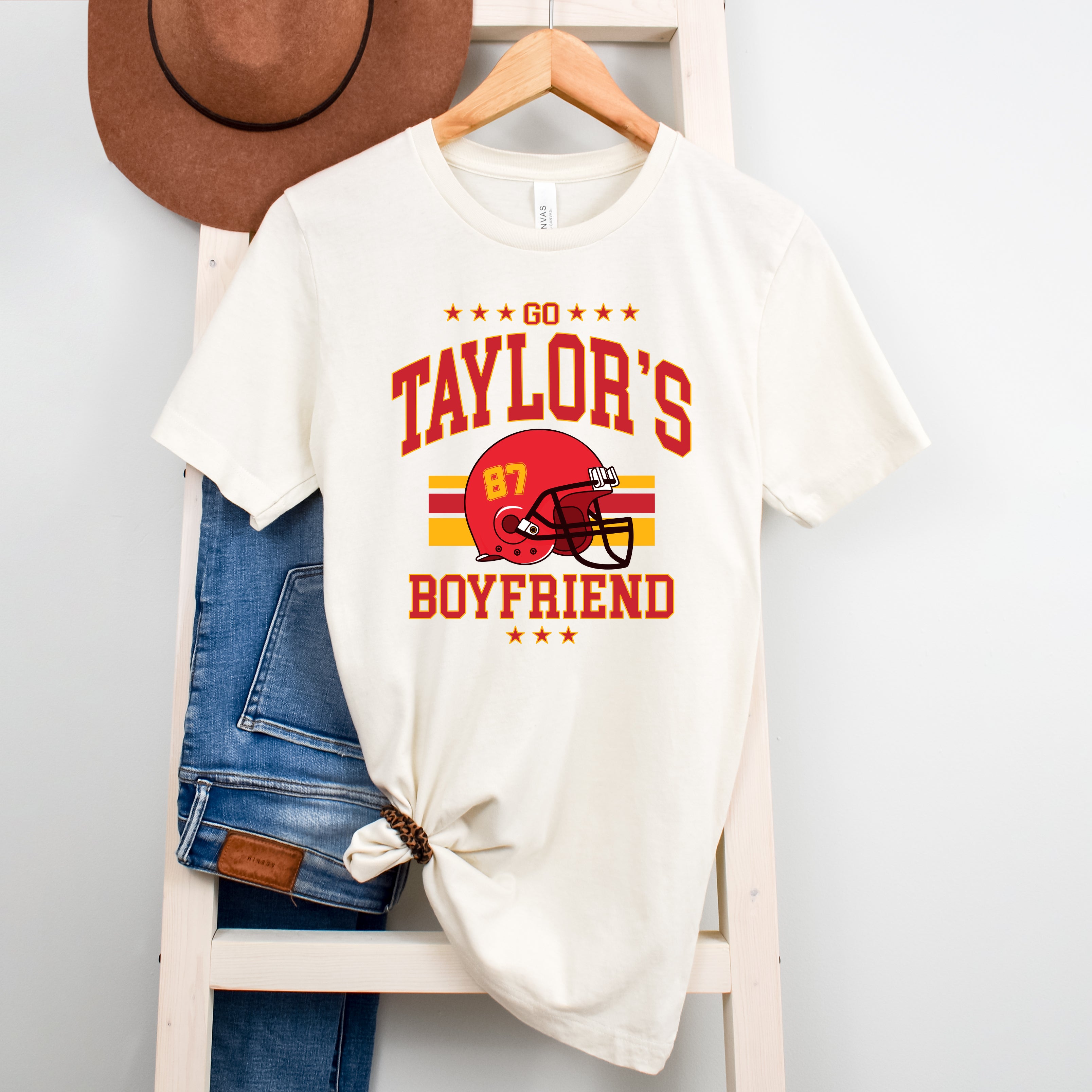 Go Taylor's Boyfriend Helmet |Short Sleeve Crew Neck