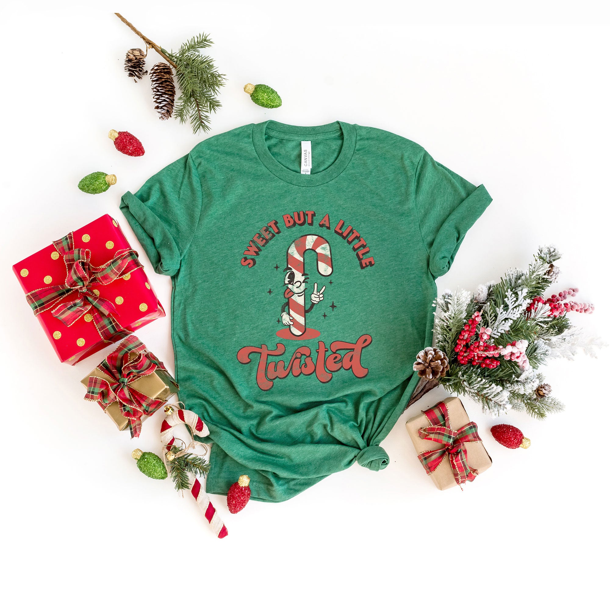 A Little Twisted Candy Cane | Short Sleeve Crewneck