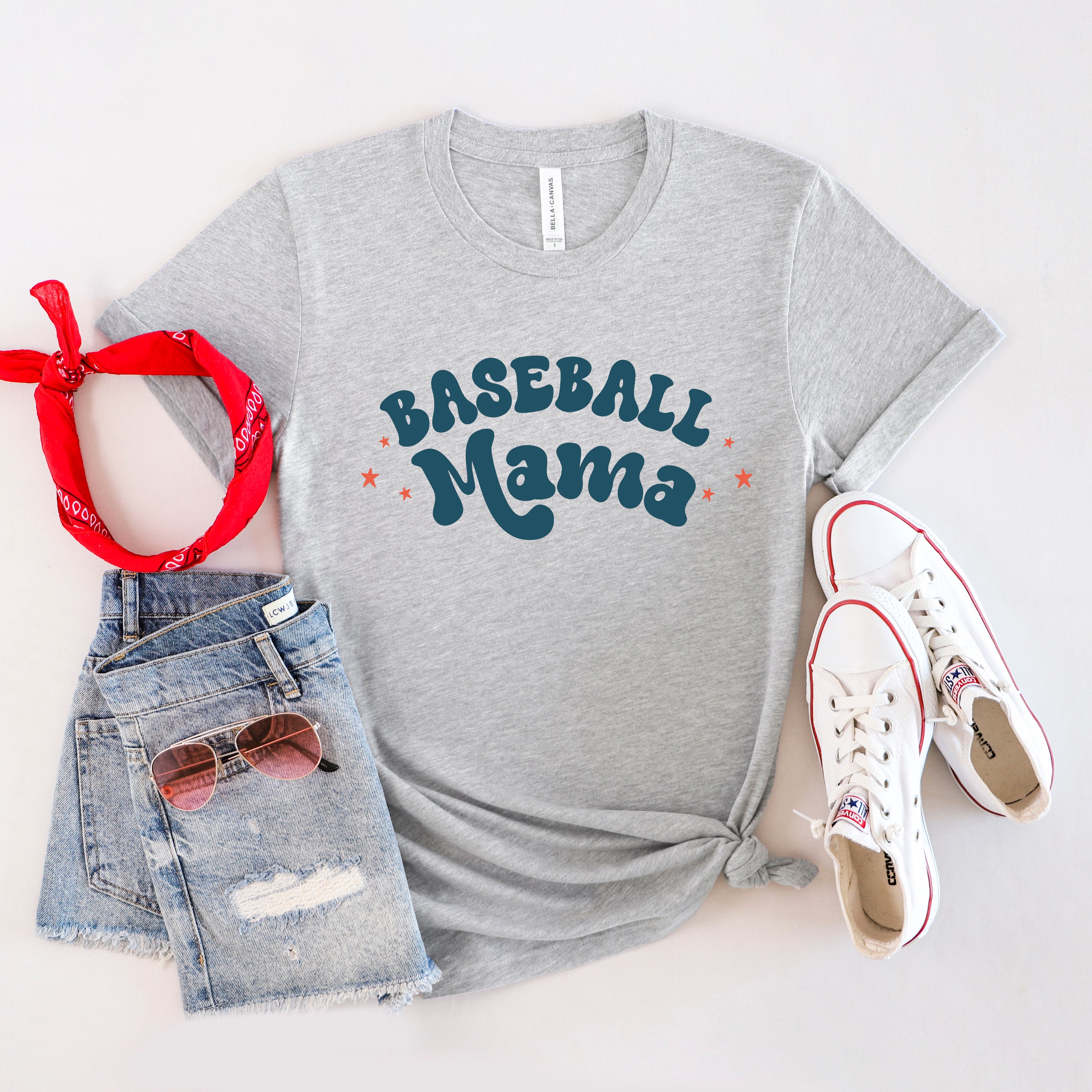 Baseball Mama Stars | Short Sleeve Graphic Tee