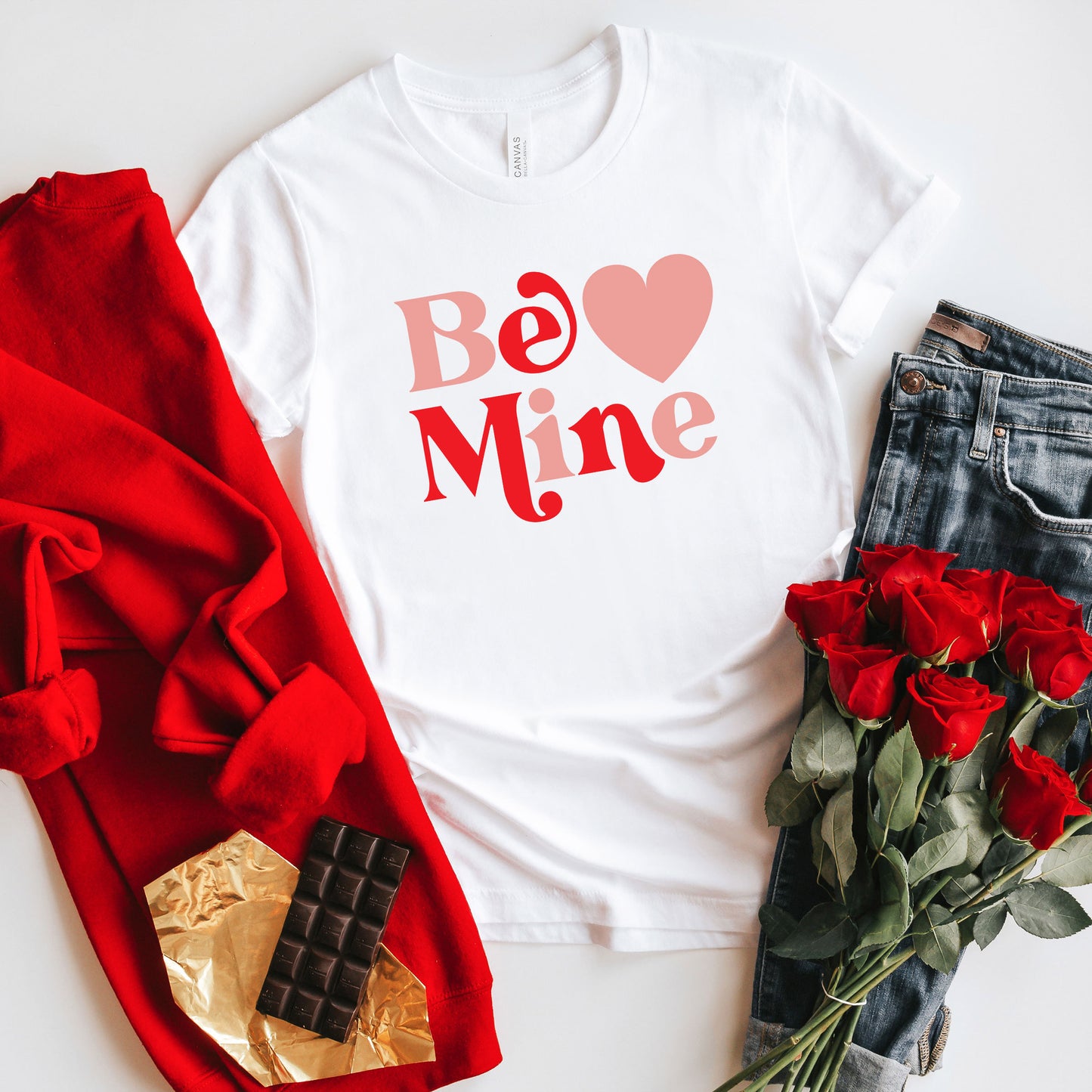 Be Mine Heart Bold | Short Sleeve Crew Neck