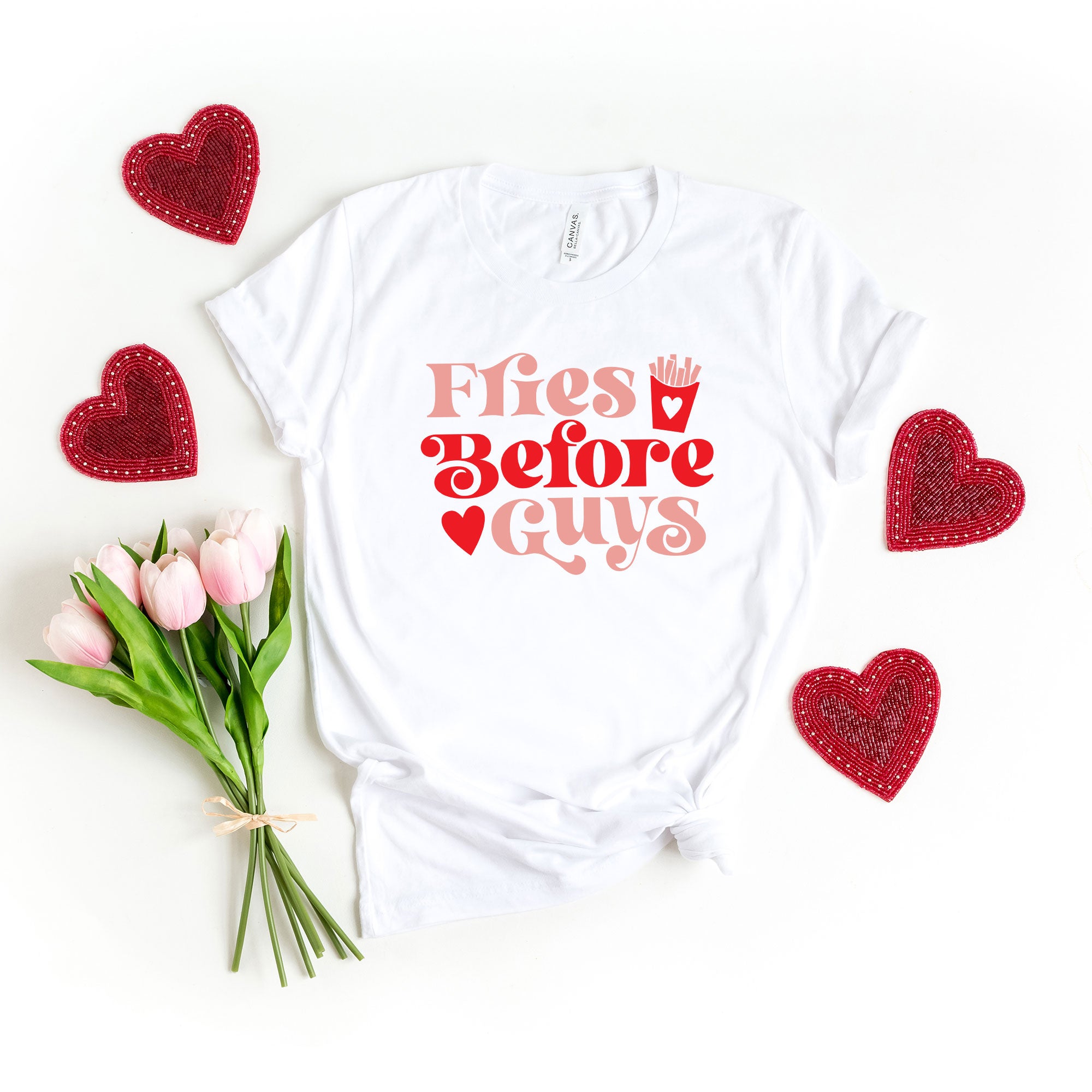 Fries Before Guys Red | Short Sleeve Graphic Tee