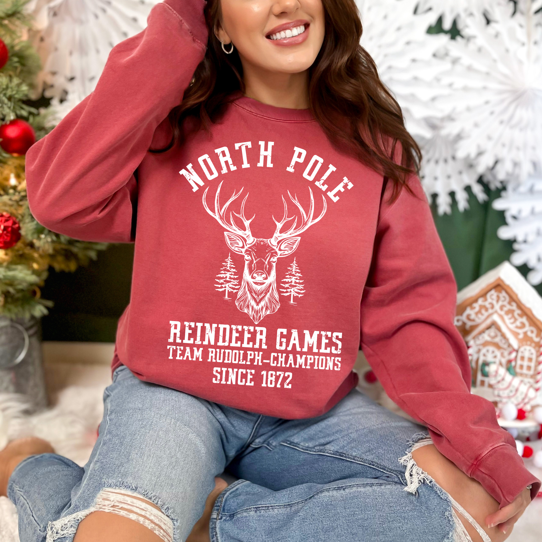 North Pole Reindeer Games | Garment Dyed Sweatshirt