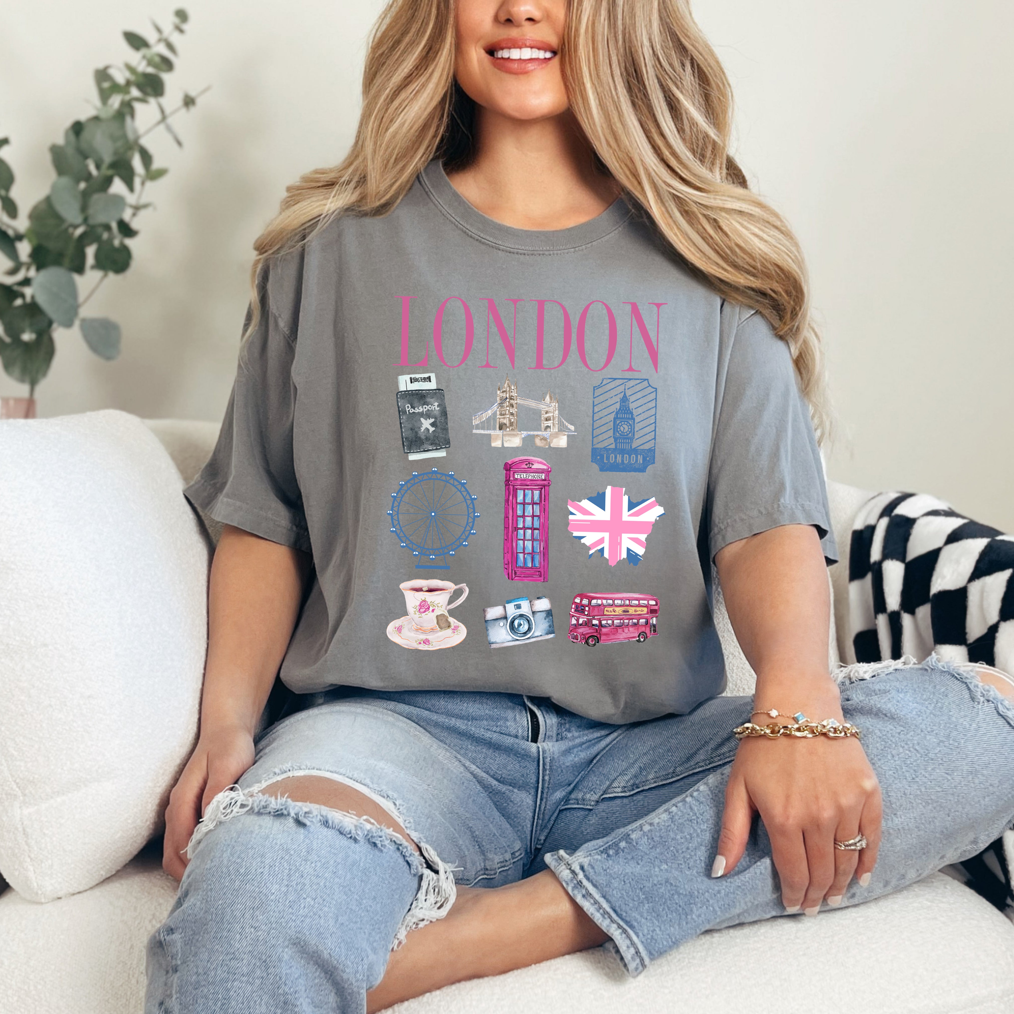 London Travel Chart | Garment Dyed Tee