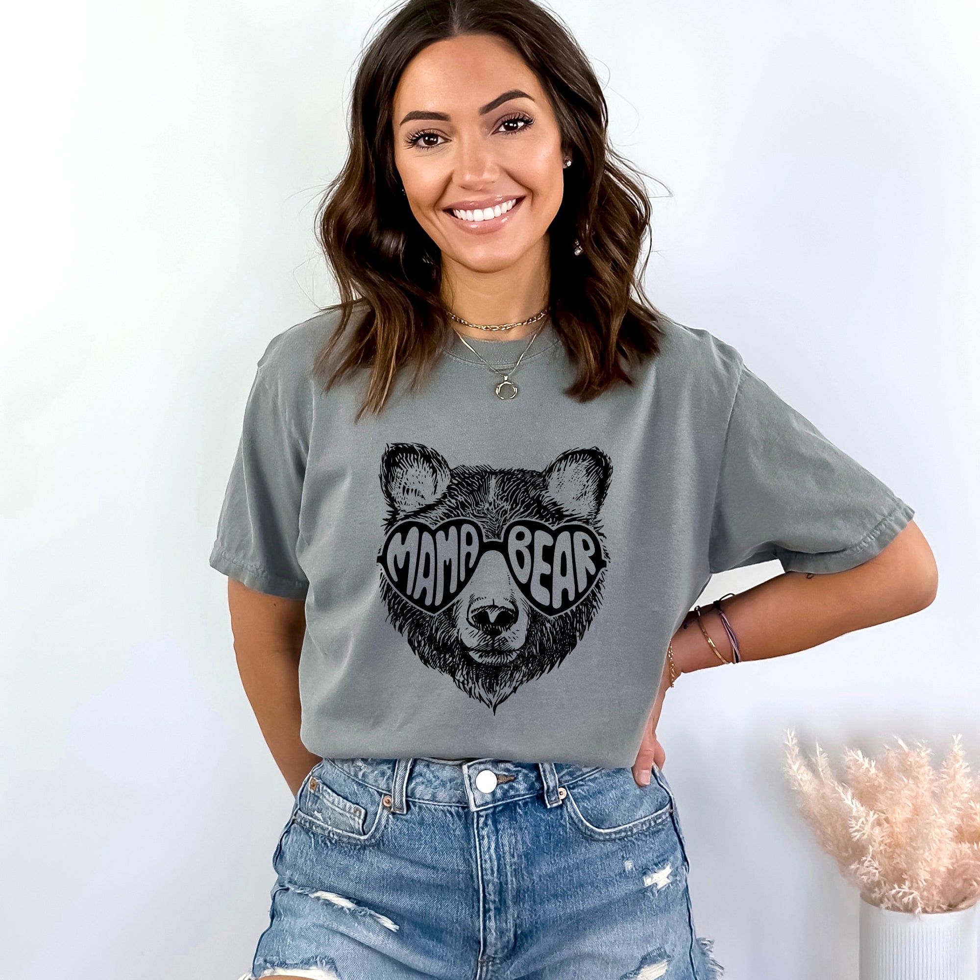 Mama Bear Sunglasses | Garment Dyed Short Sleeve Tee