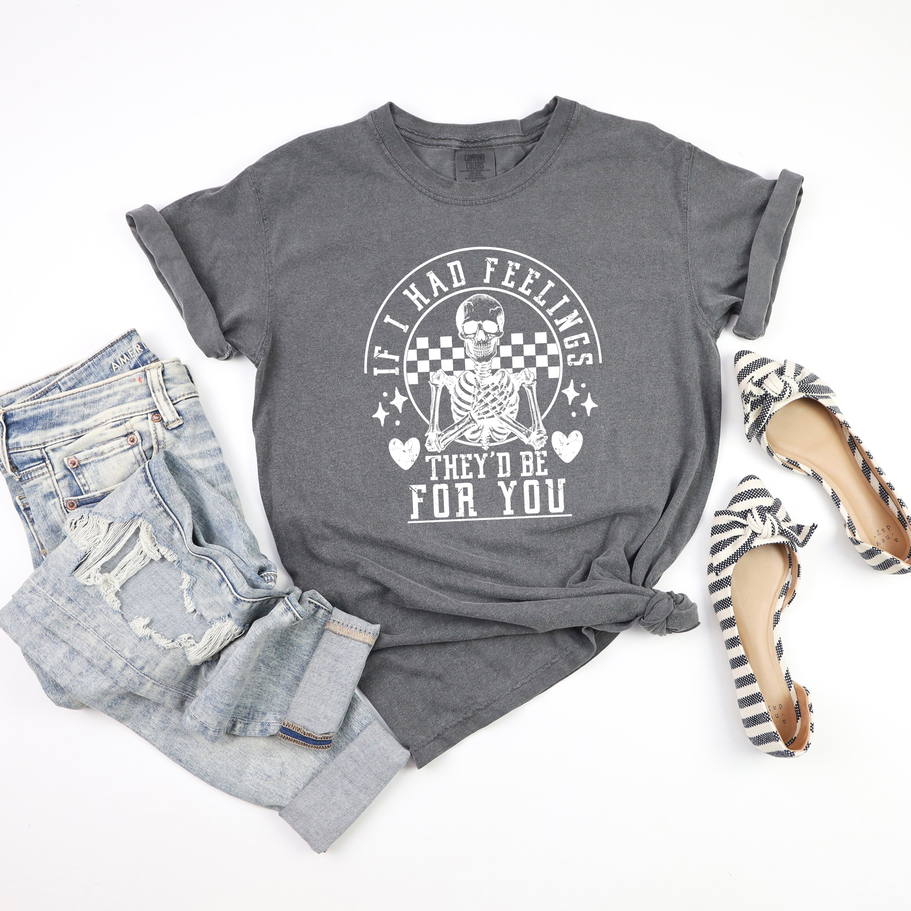 Valentine Feelings Skeleton | Garment Dyed Tee