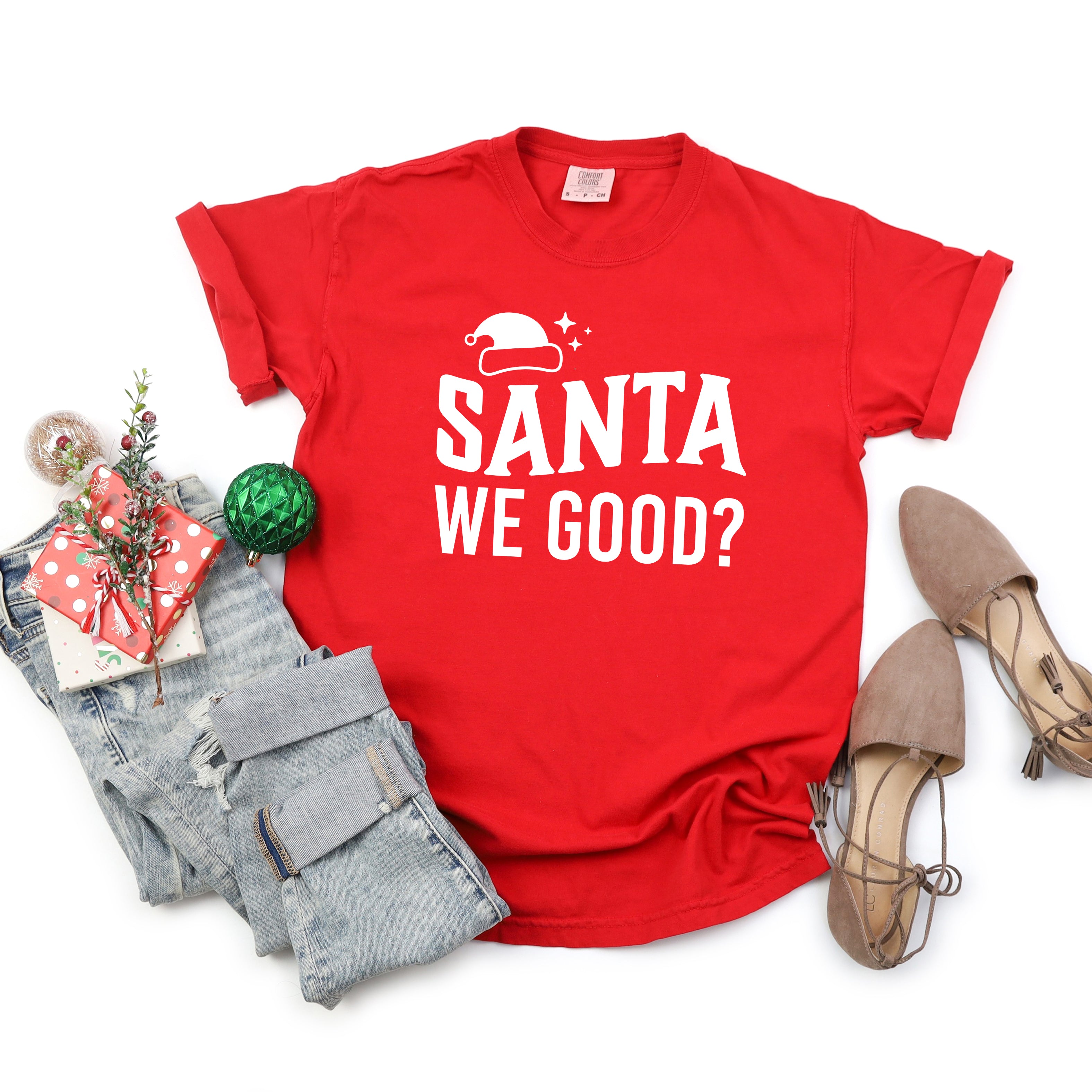 Santa We Good | Garment Dyed Tee