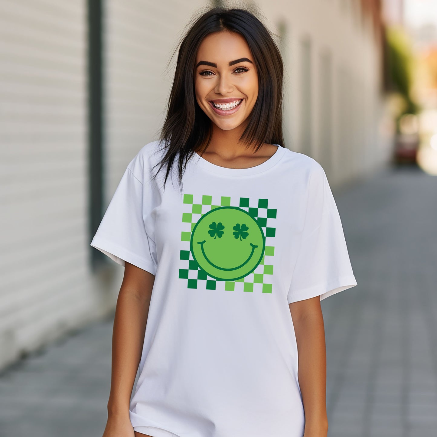 Clover Eyes Smiley | Garment Dyed Short Sleeve Tee