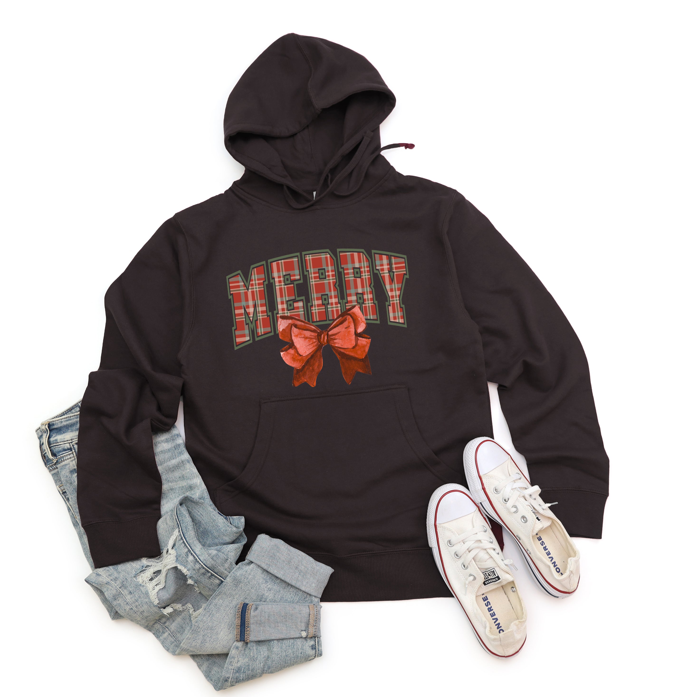 Coquette Plaid Merry | Hoodie