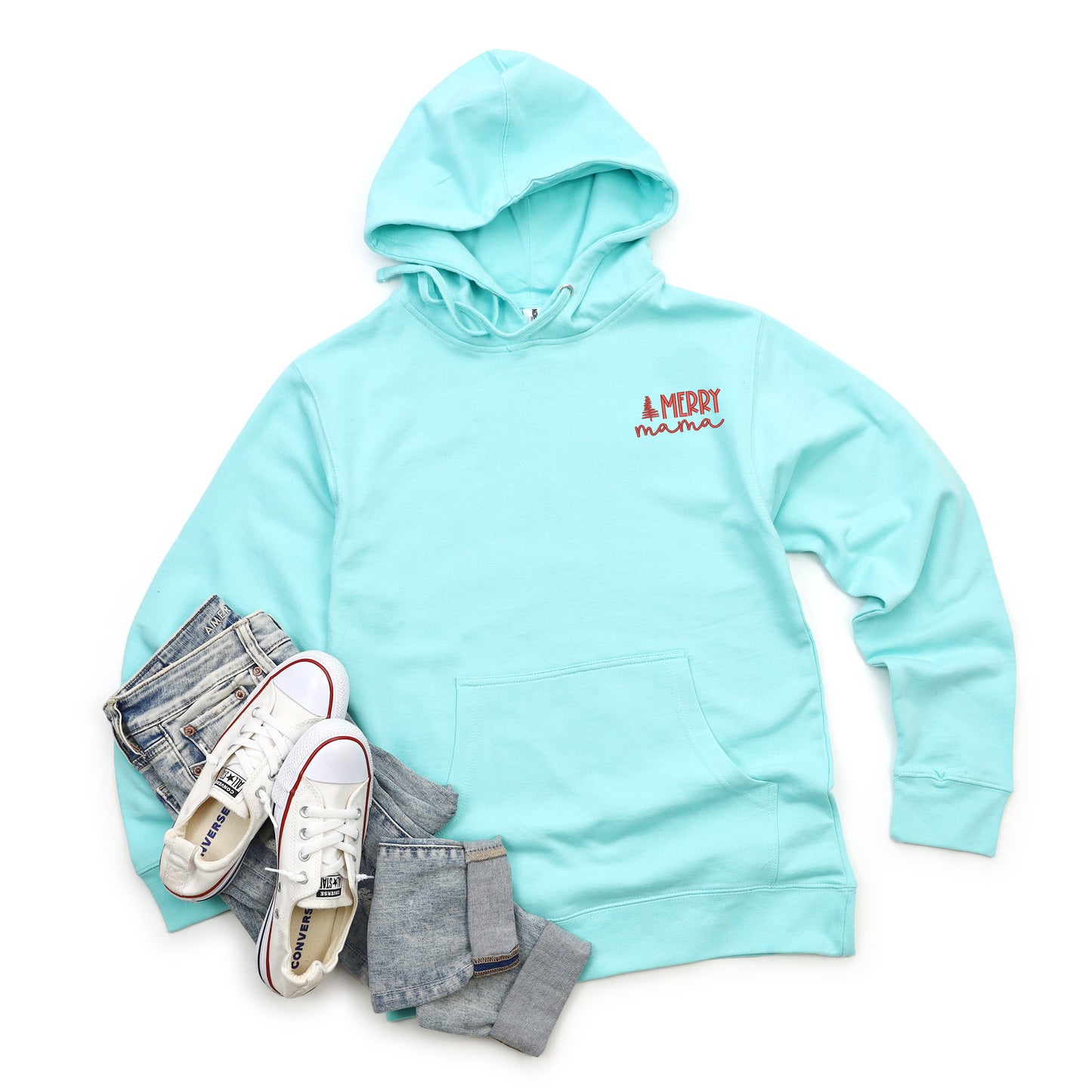 Embroidered Merry Mama Tree | Hoodie
