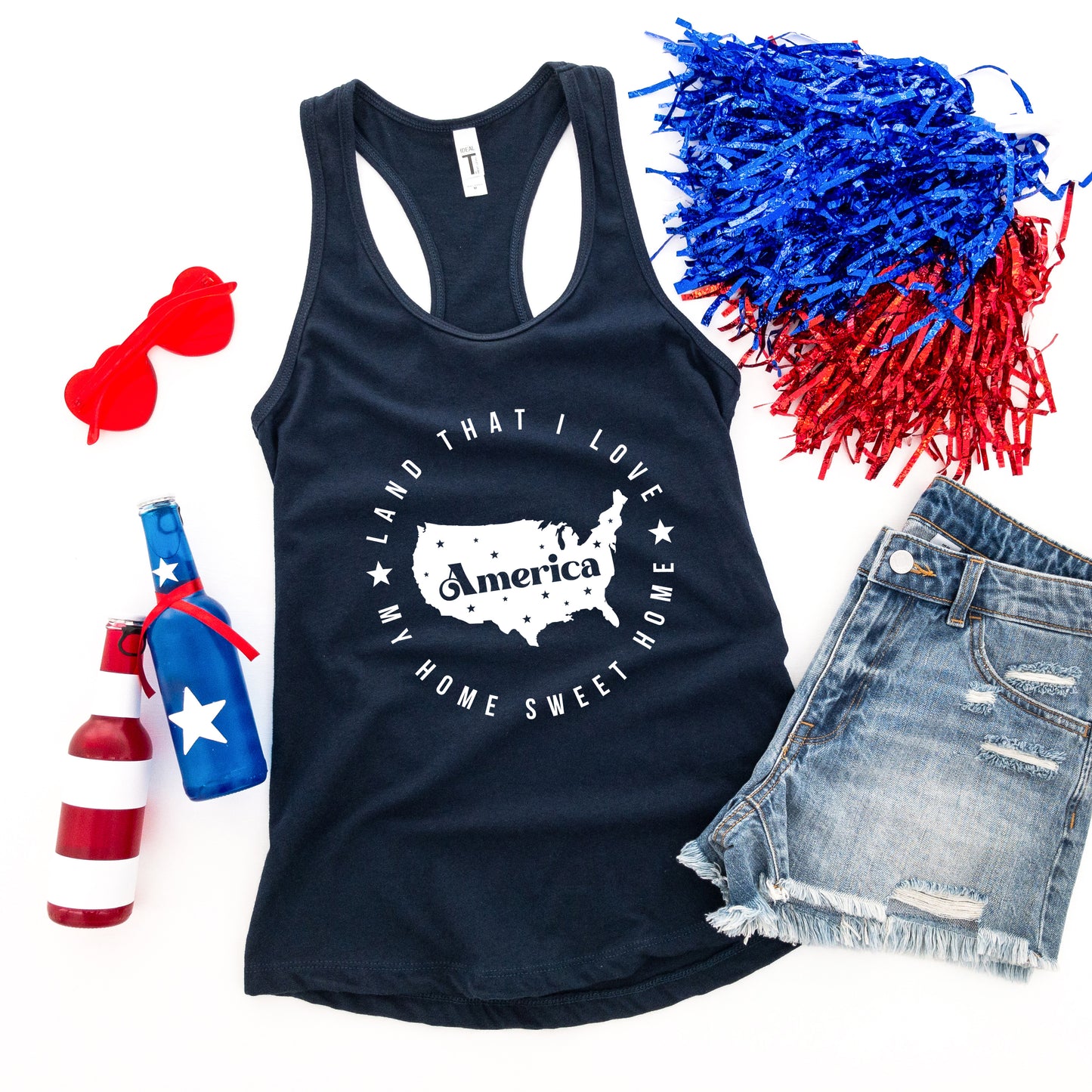 Land That I Love Circle | Racerback Tank