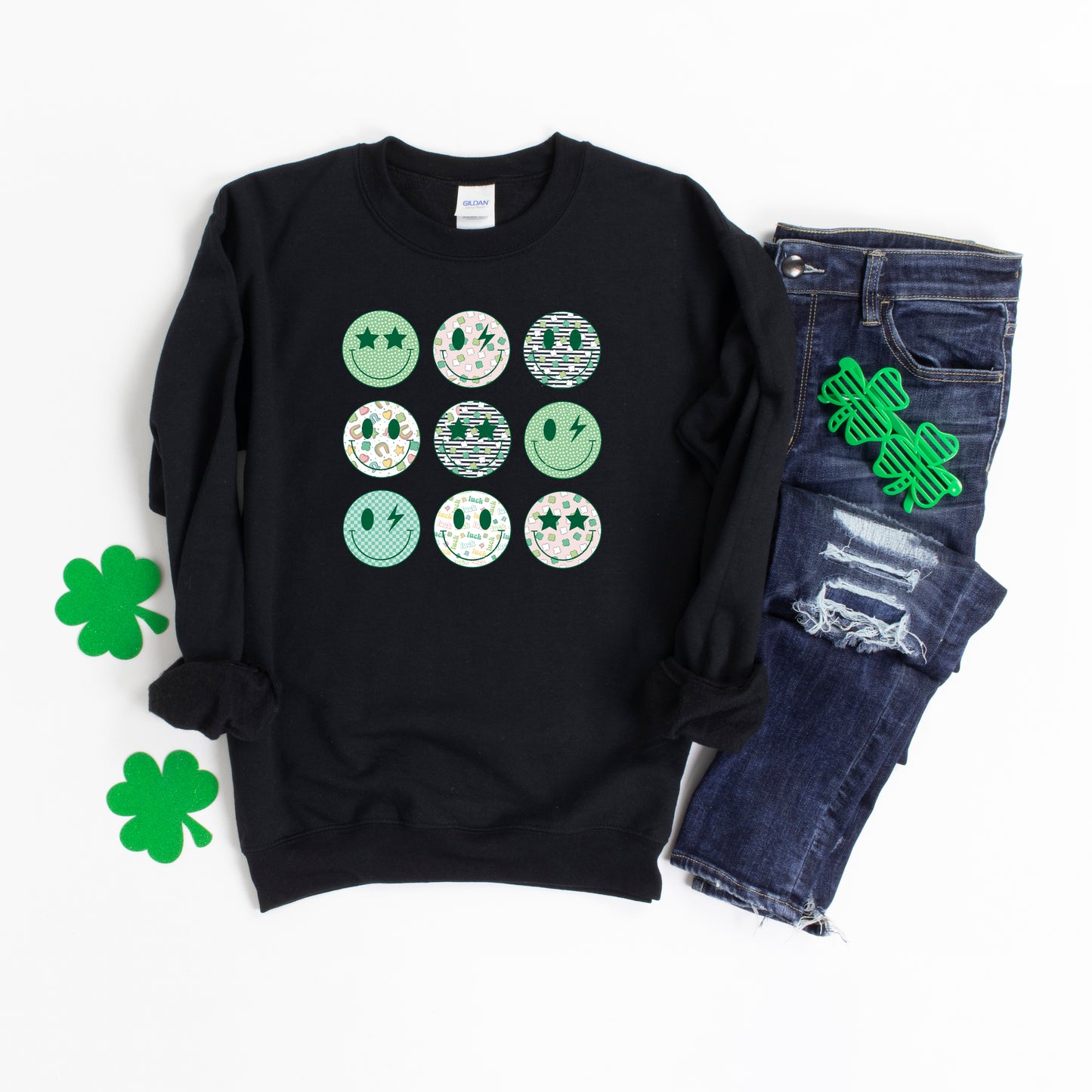 St. Patrick's Smiley Chart | Sweatshirt