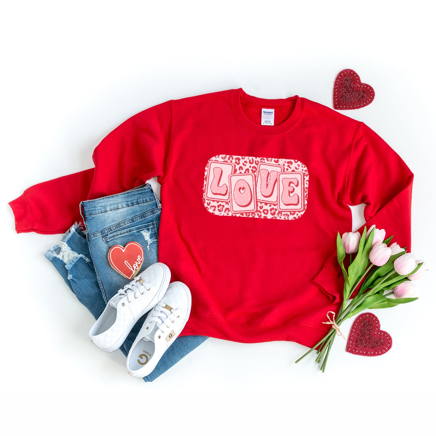 Love Leopard Blocks | Sweatshirt
