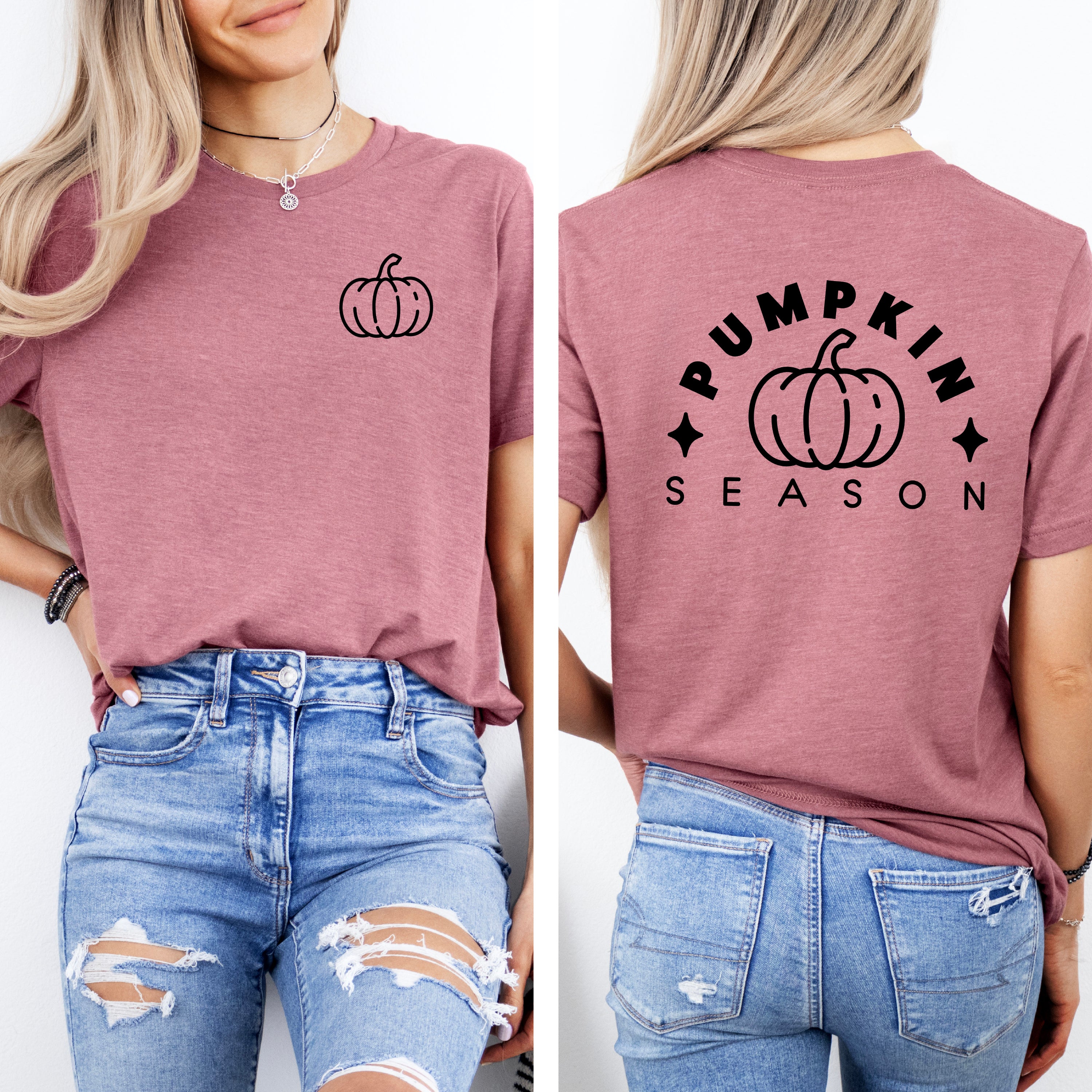 Pumpkin Season Pumpkin | Front & Back Short Sleeve Graphic Tee