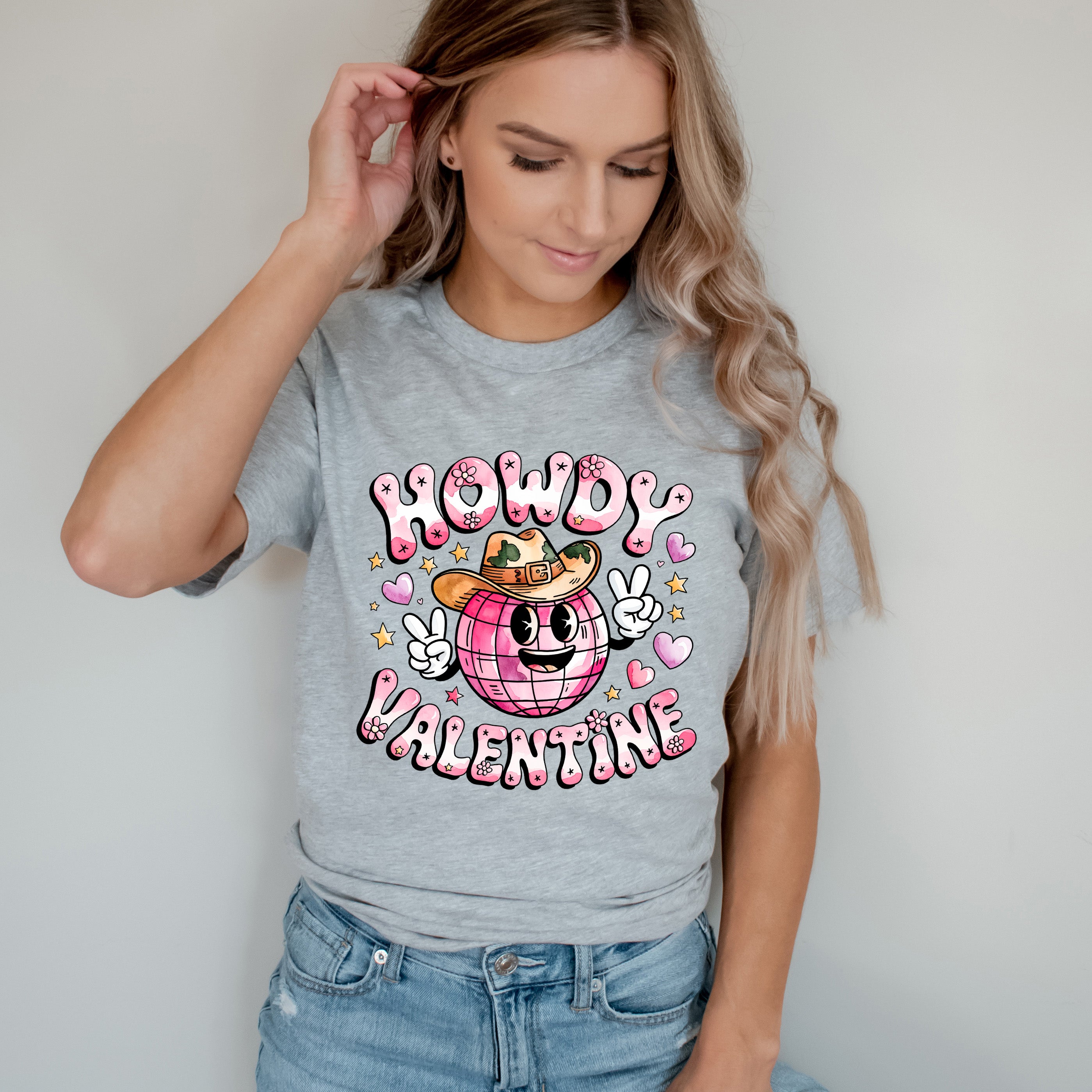 Howdy Valentine Disco Ball | Short Sleeve Graphic Tee