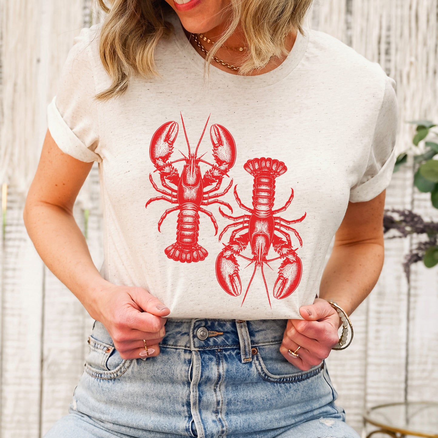 Two Lobsters | Short Sleeve Graphic Tee