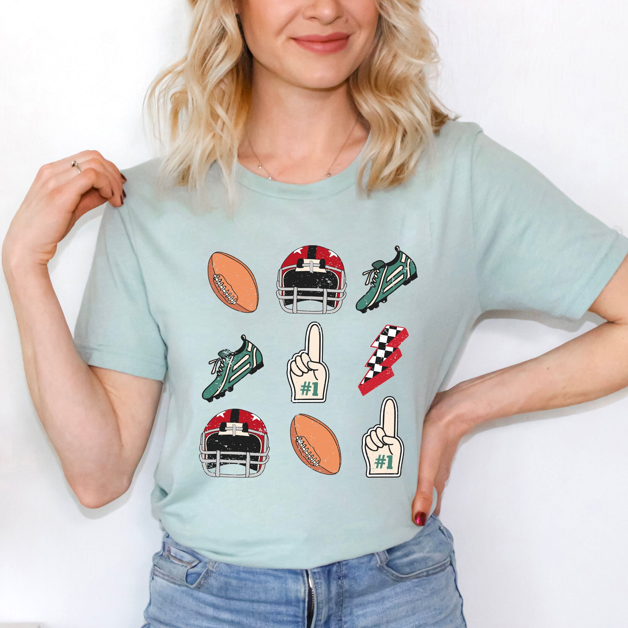 Football Collage | Short Sleeve Graphic Tee