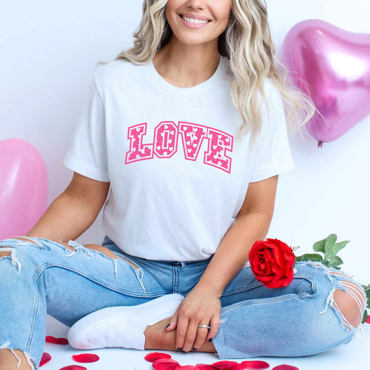 Love Varsity Hearts | Short Sleeve Graphic Tee