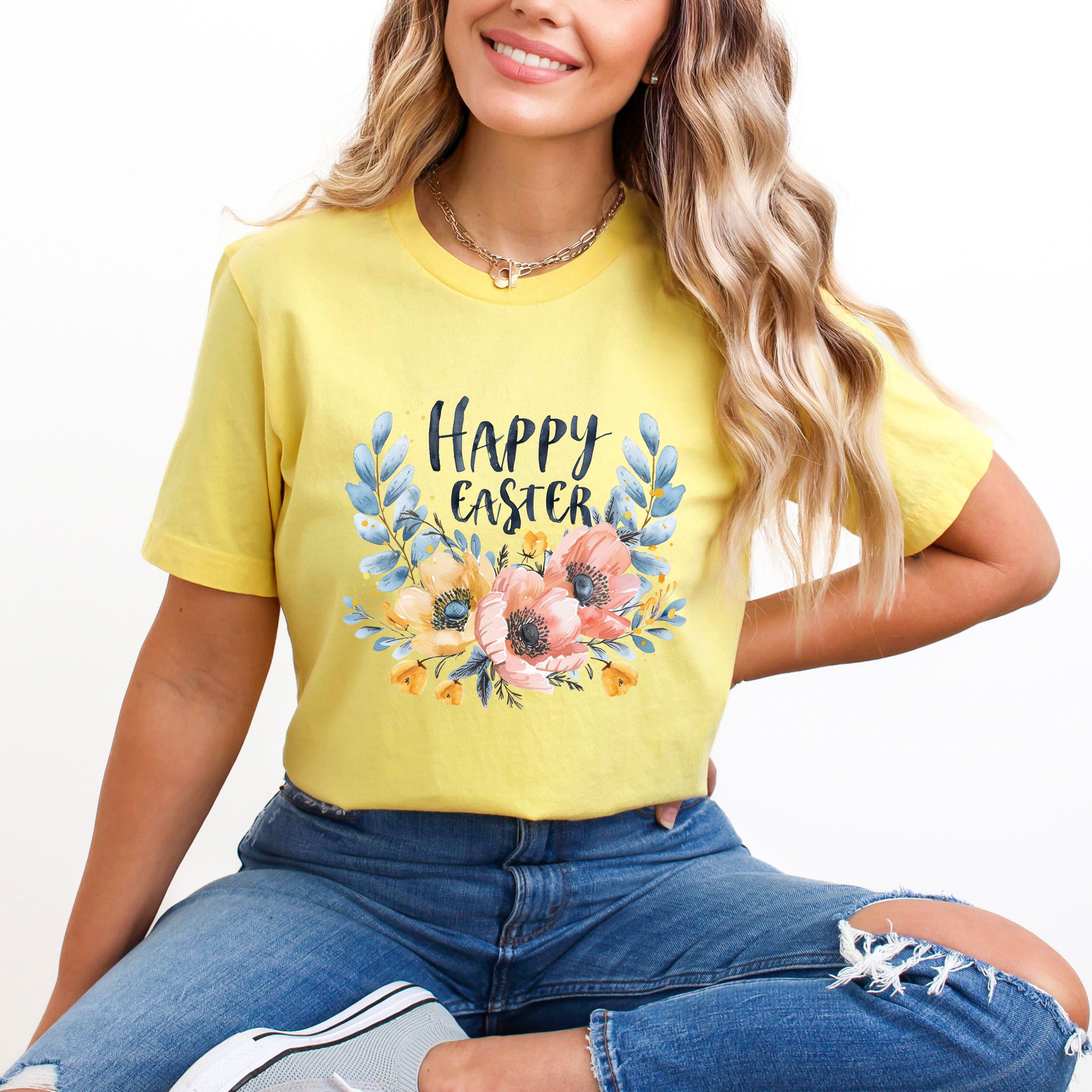 Happy Easter Floral | Short Sleeve Graphic Tee