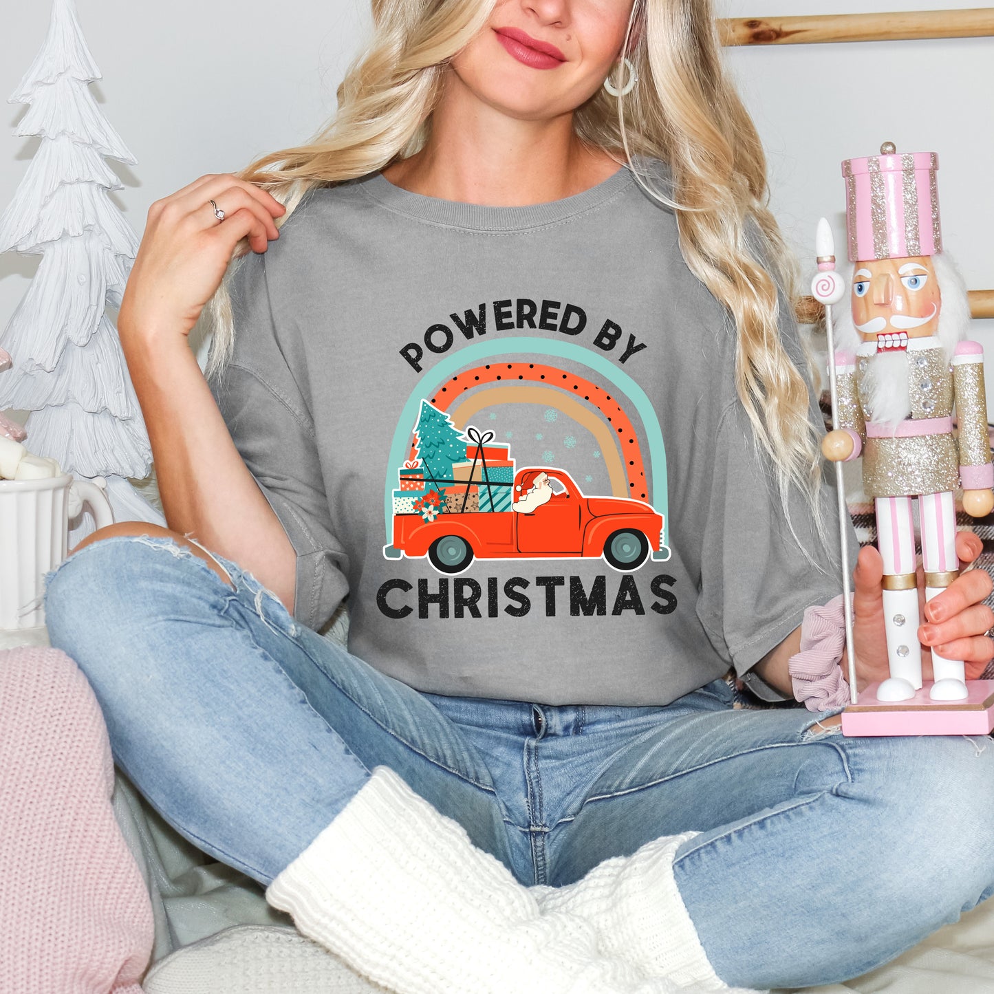 Powered By Christmas | Garment Dyed Tee