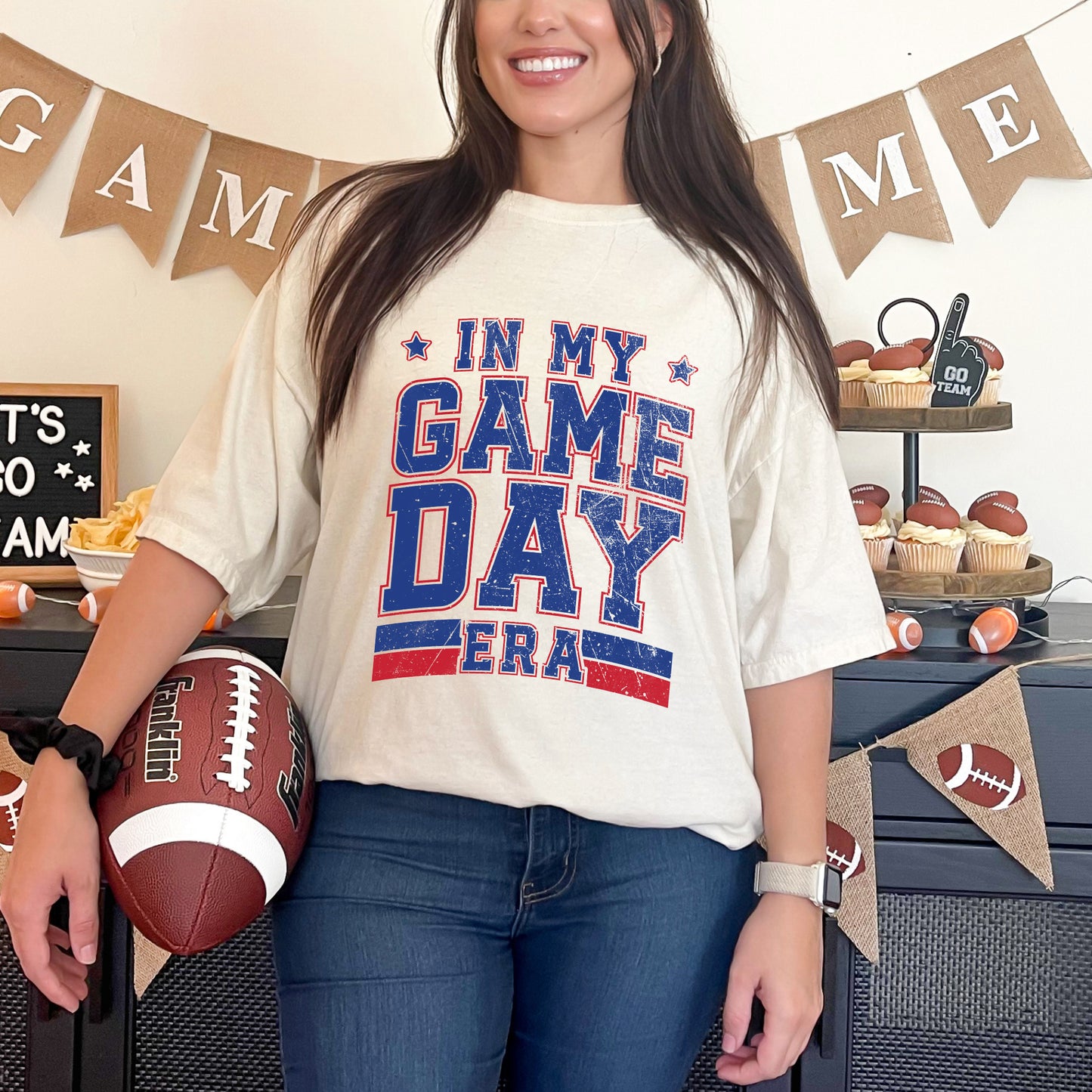 In My Game Day Era - Blue | Garment Dyed Tee
