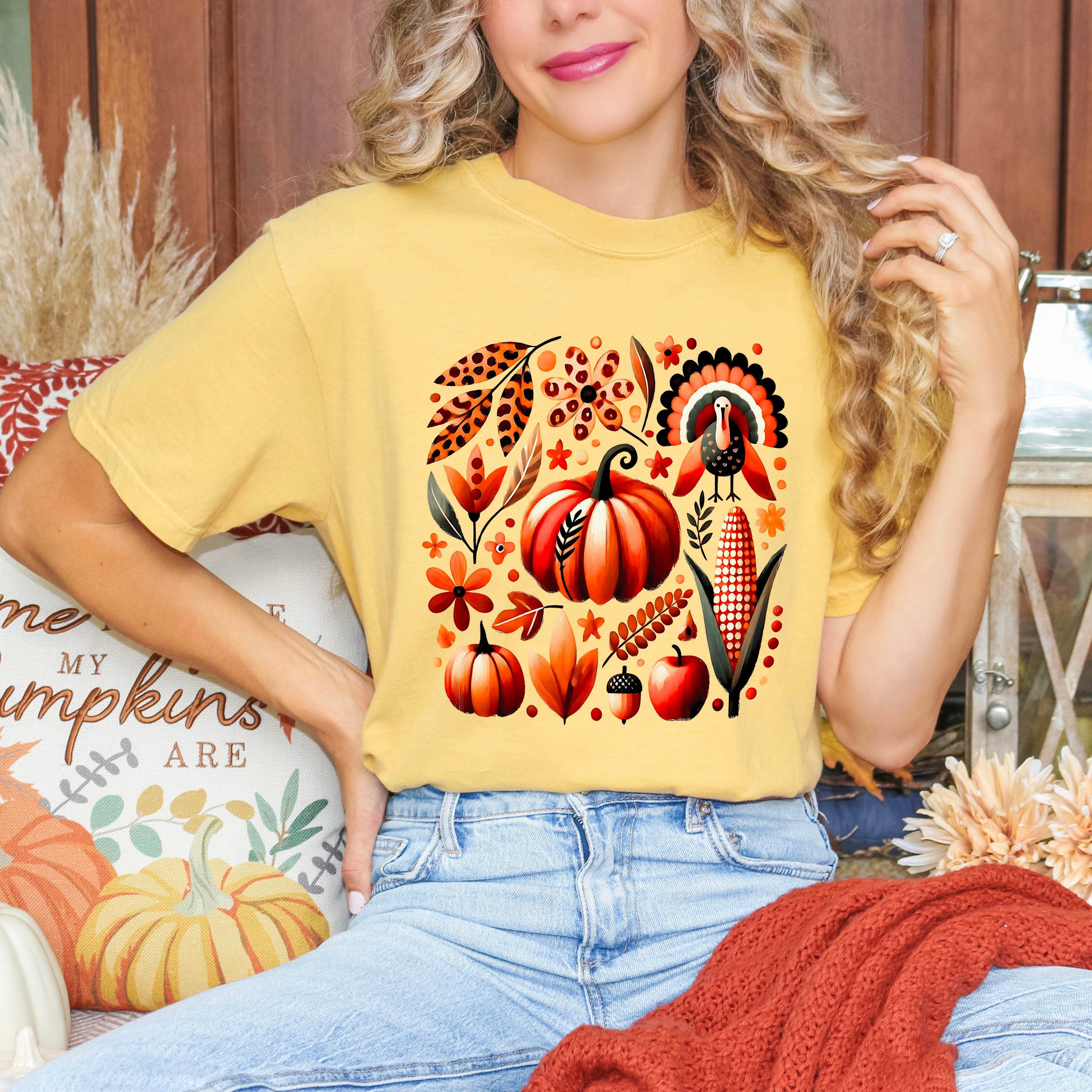 Thanksgiving Boho | Garment Dyed Tee
