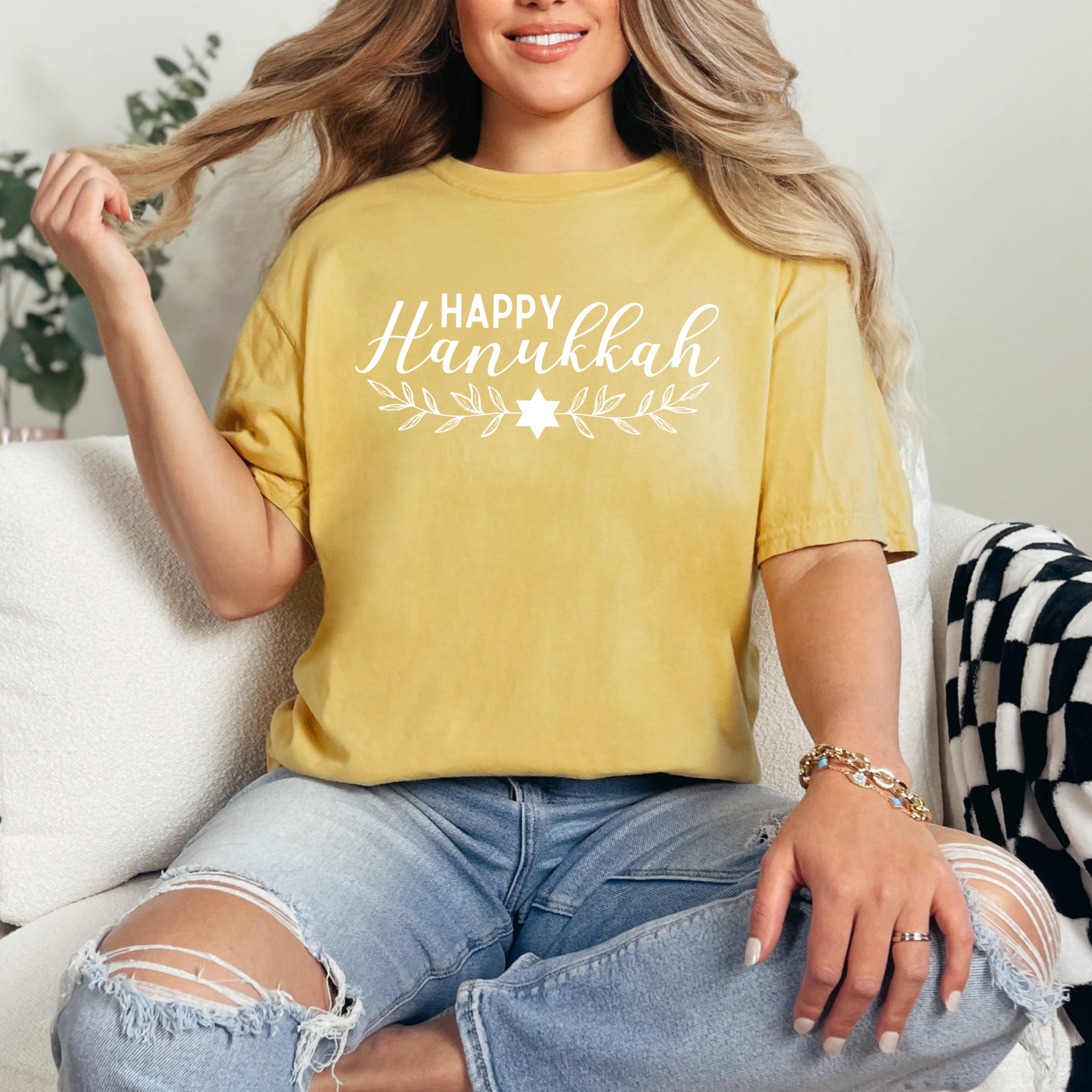 Happy Hanukkah | Garment Dyed Tee