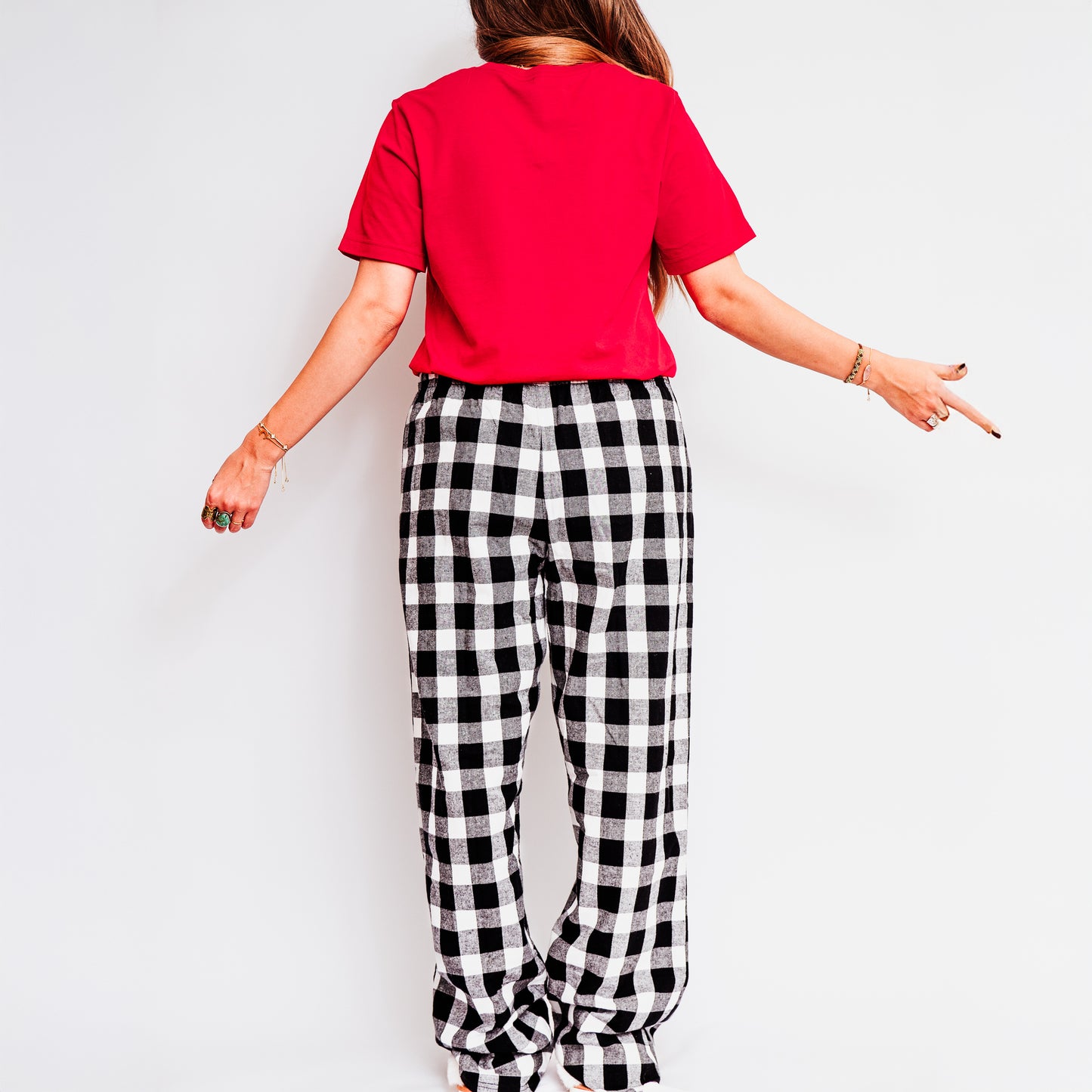 Weekend I Love You Heart | Plaid Pajama Set
