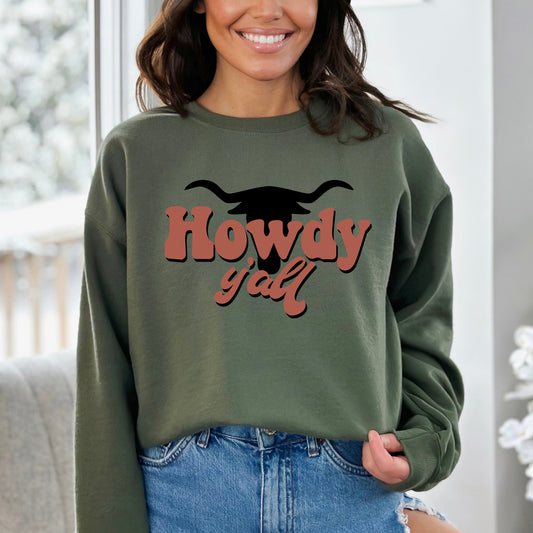 Howdy Y'all Bull | Sweatshirt
