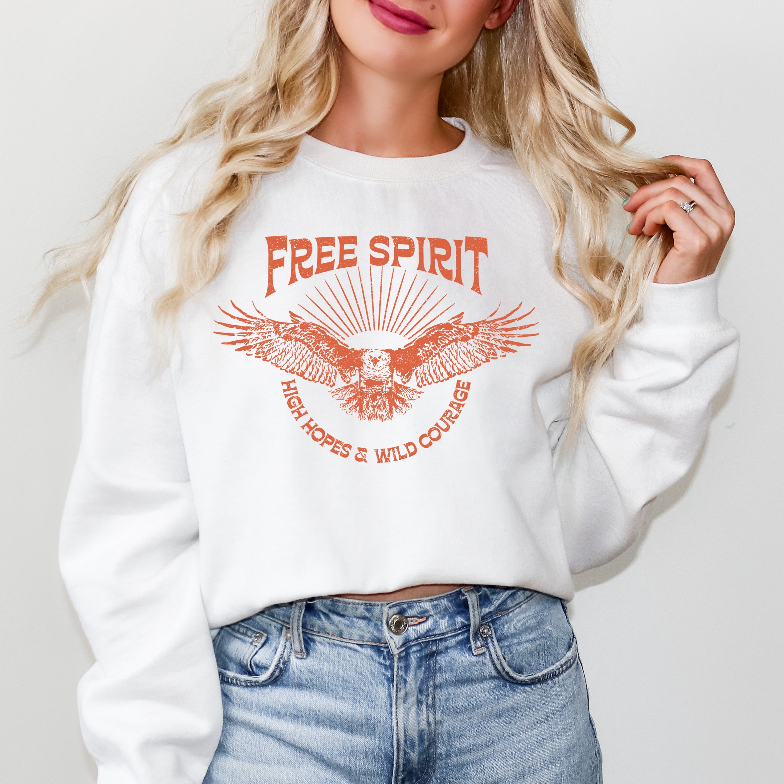 Free Spirit Distressed Eagle | Sweatshirt