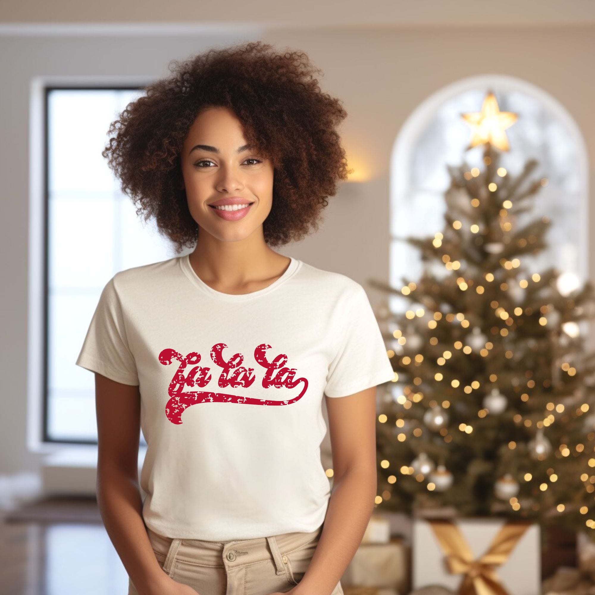 Christmas Vibes Bells | Short Sleeve Crew Neck