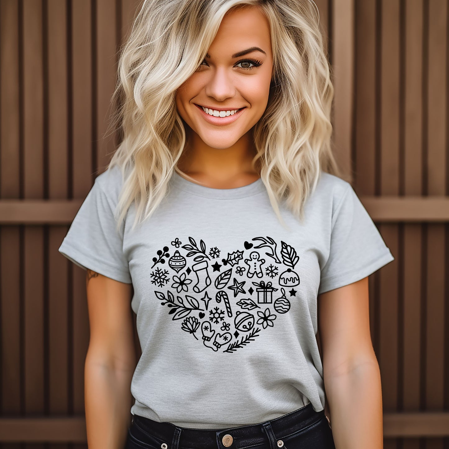 Christmas Heart | Short Sleeve Graphic Tee