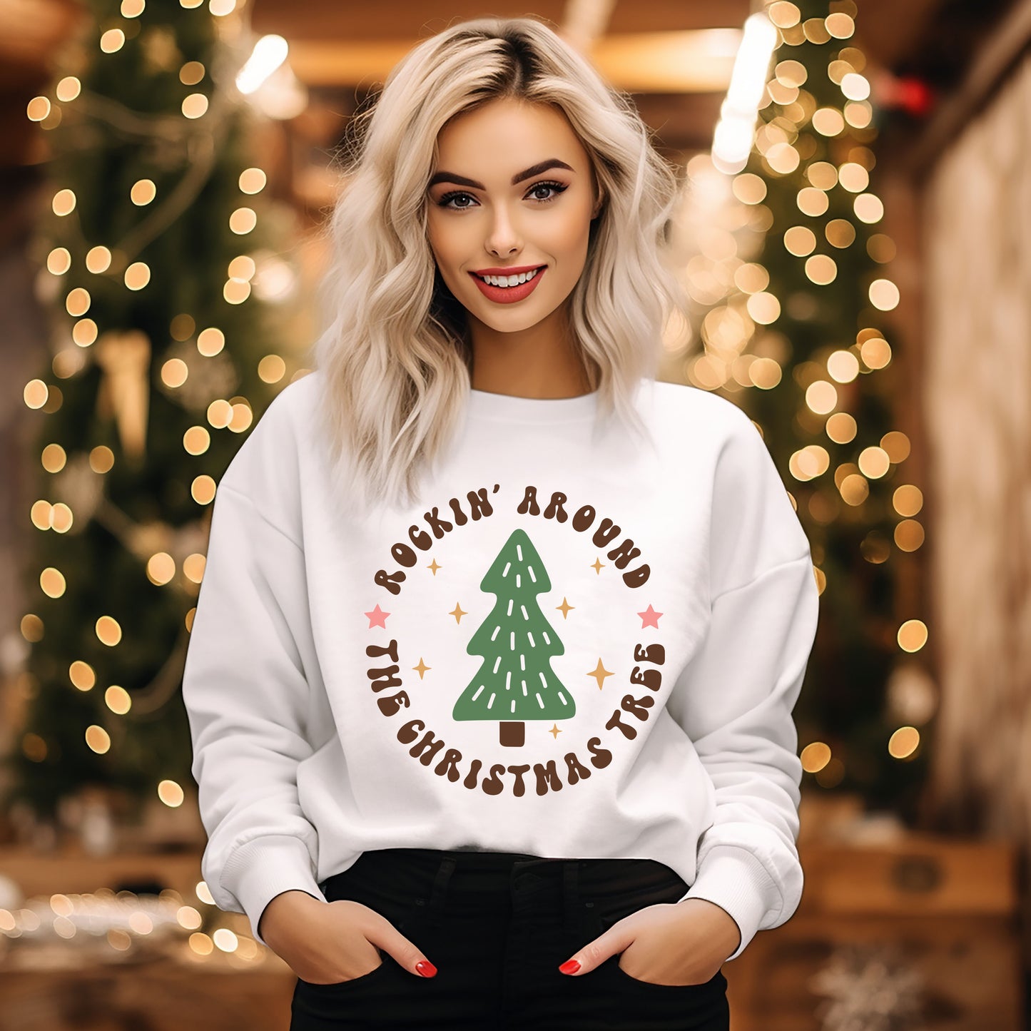 Retro Rockin' Around Tree | Sweatshirt