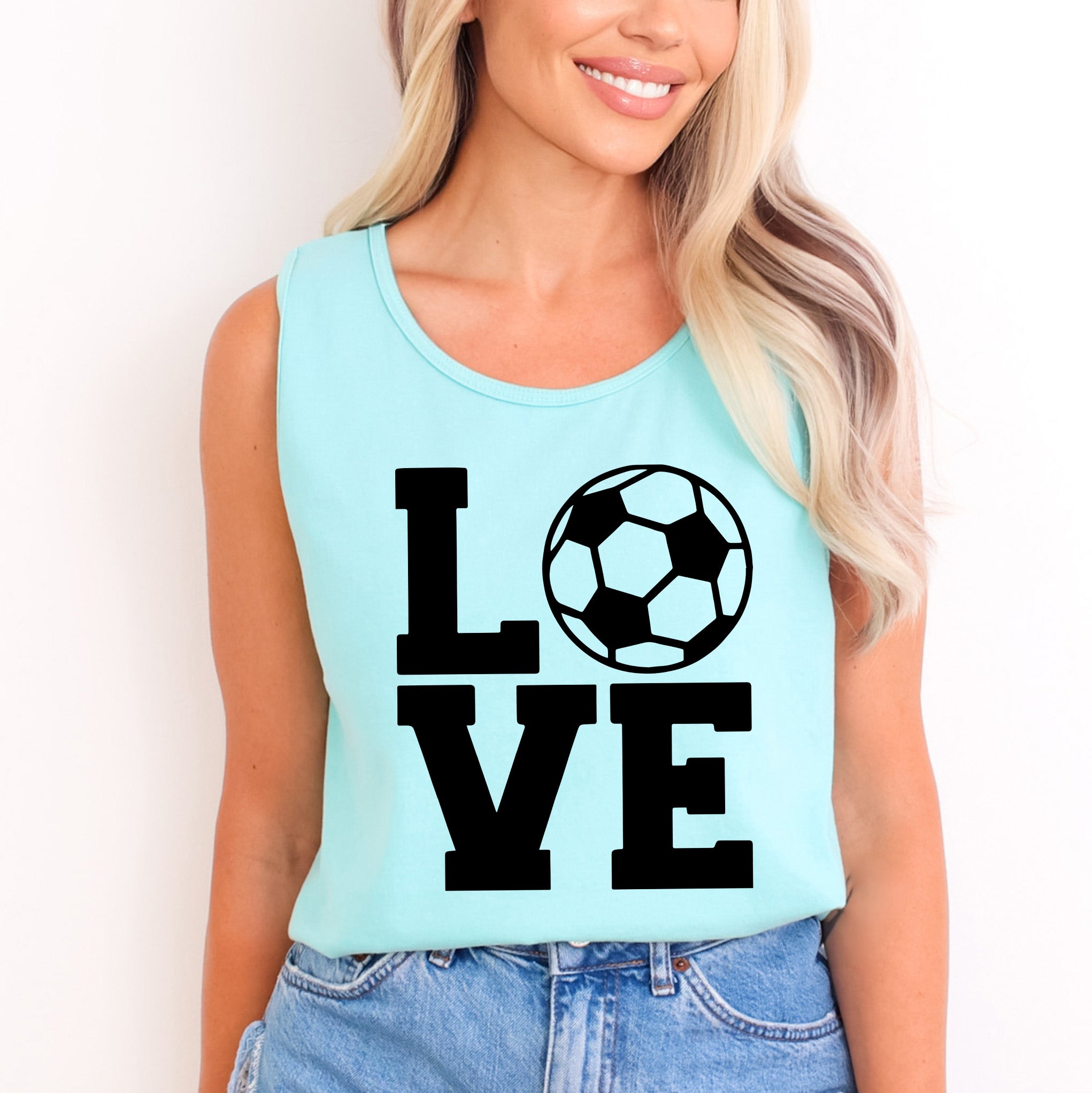 Love Soccer | Garment Dyed Tank