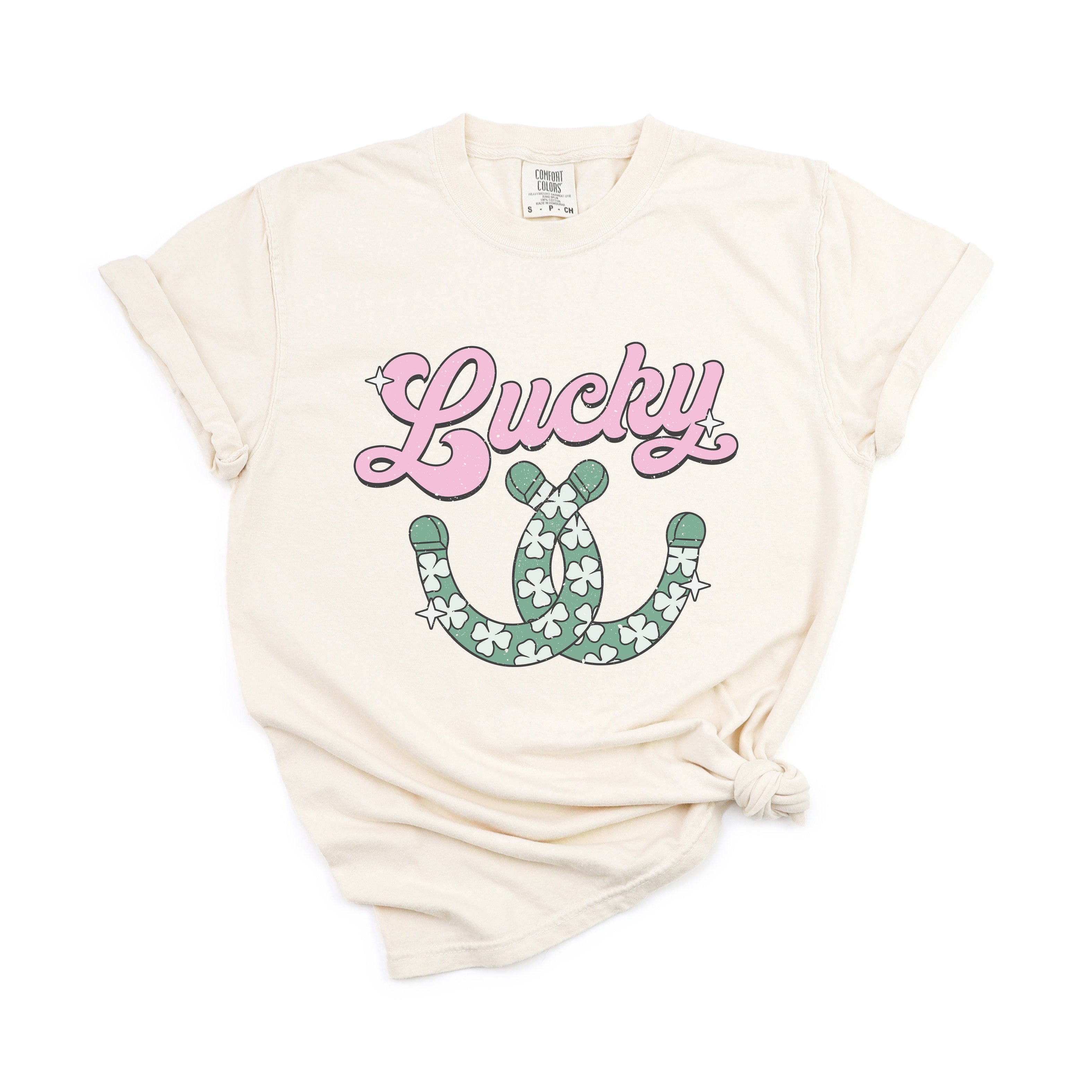 Lucky Horseshoes | Garment Dyed Tee