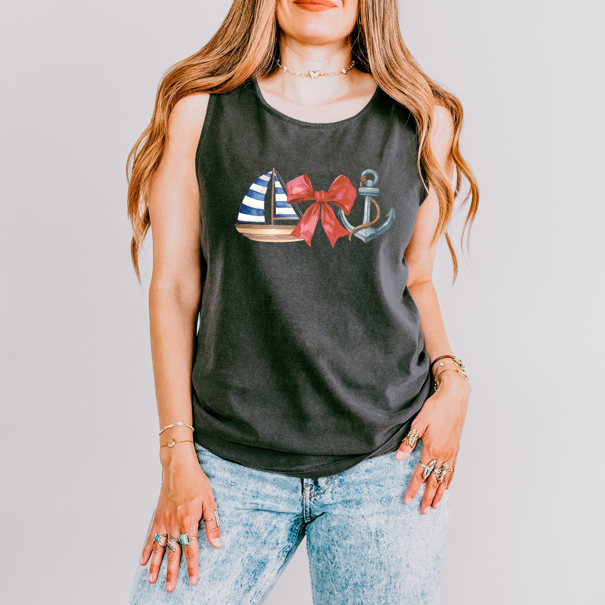Coquette Ship Anchor | Garment Dyed Tank