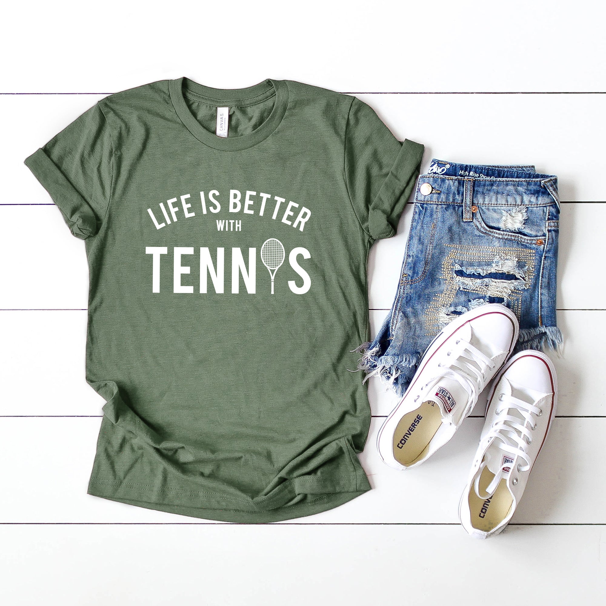 Life Is Better With Tennis | Short Sleeve Crewneck