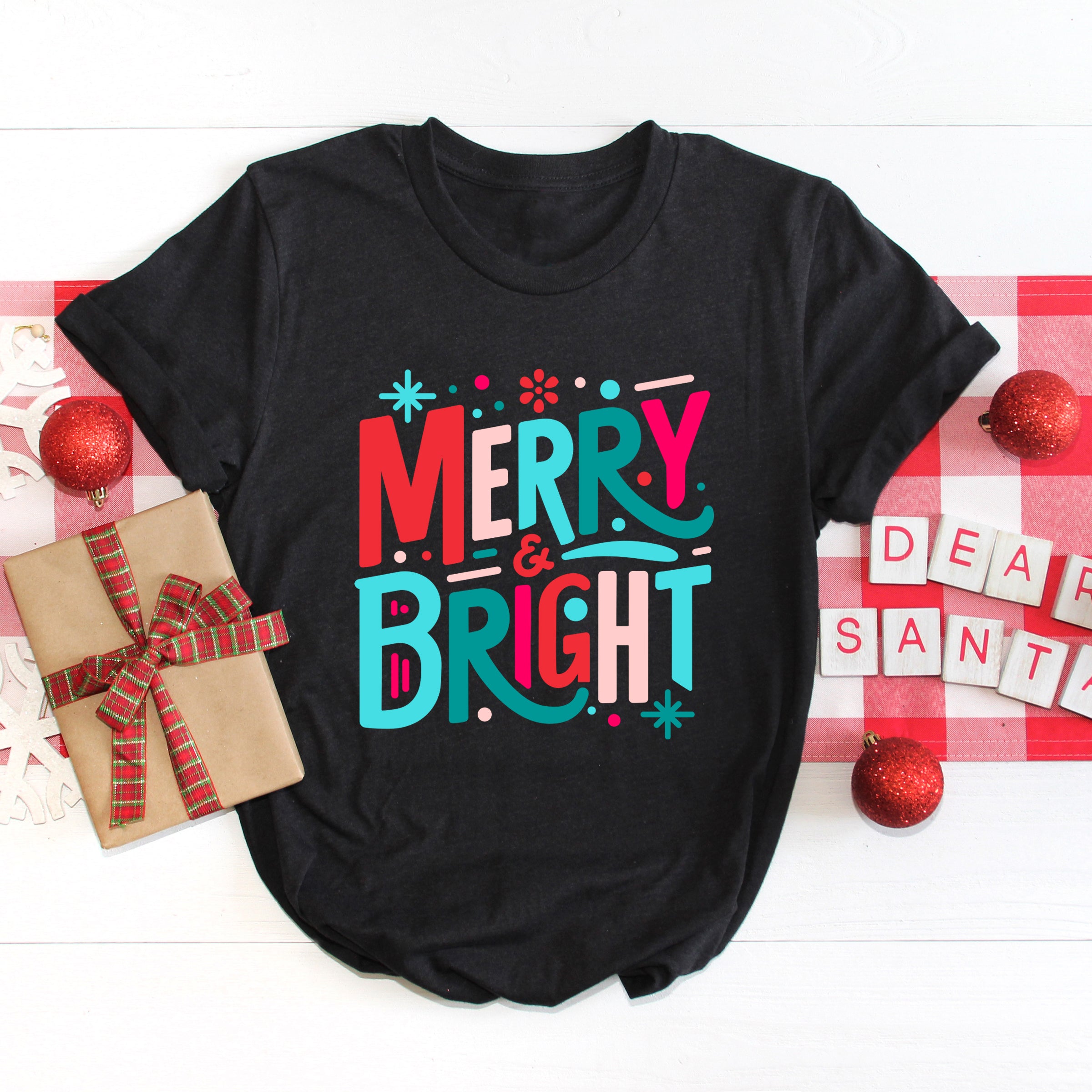 Merry And Bright Abstract | Short Sleeve Graphic Tee