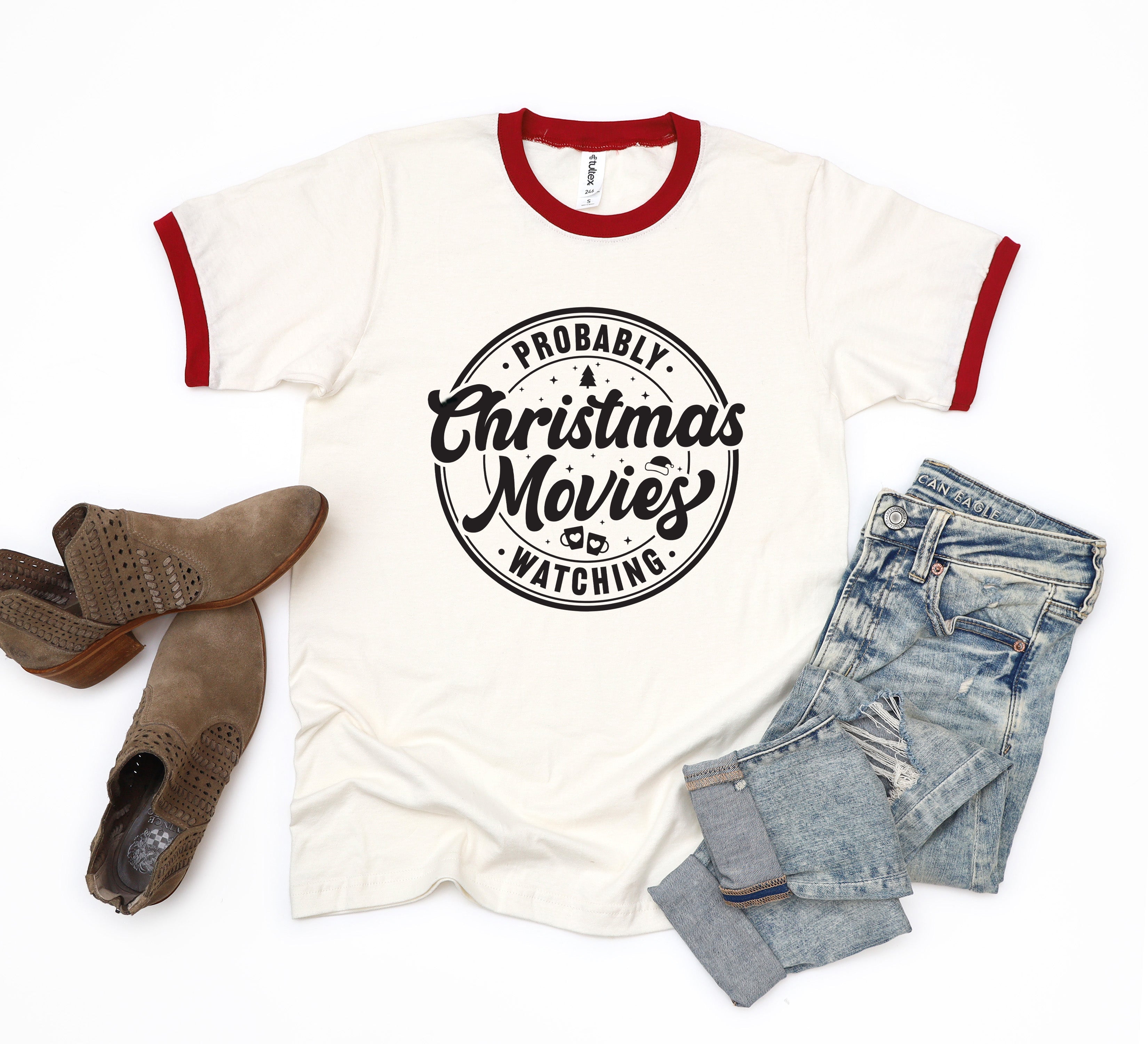 Probably Watching Christmas Movies | Ringer Tee
