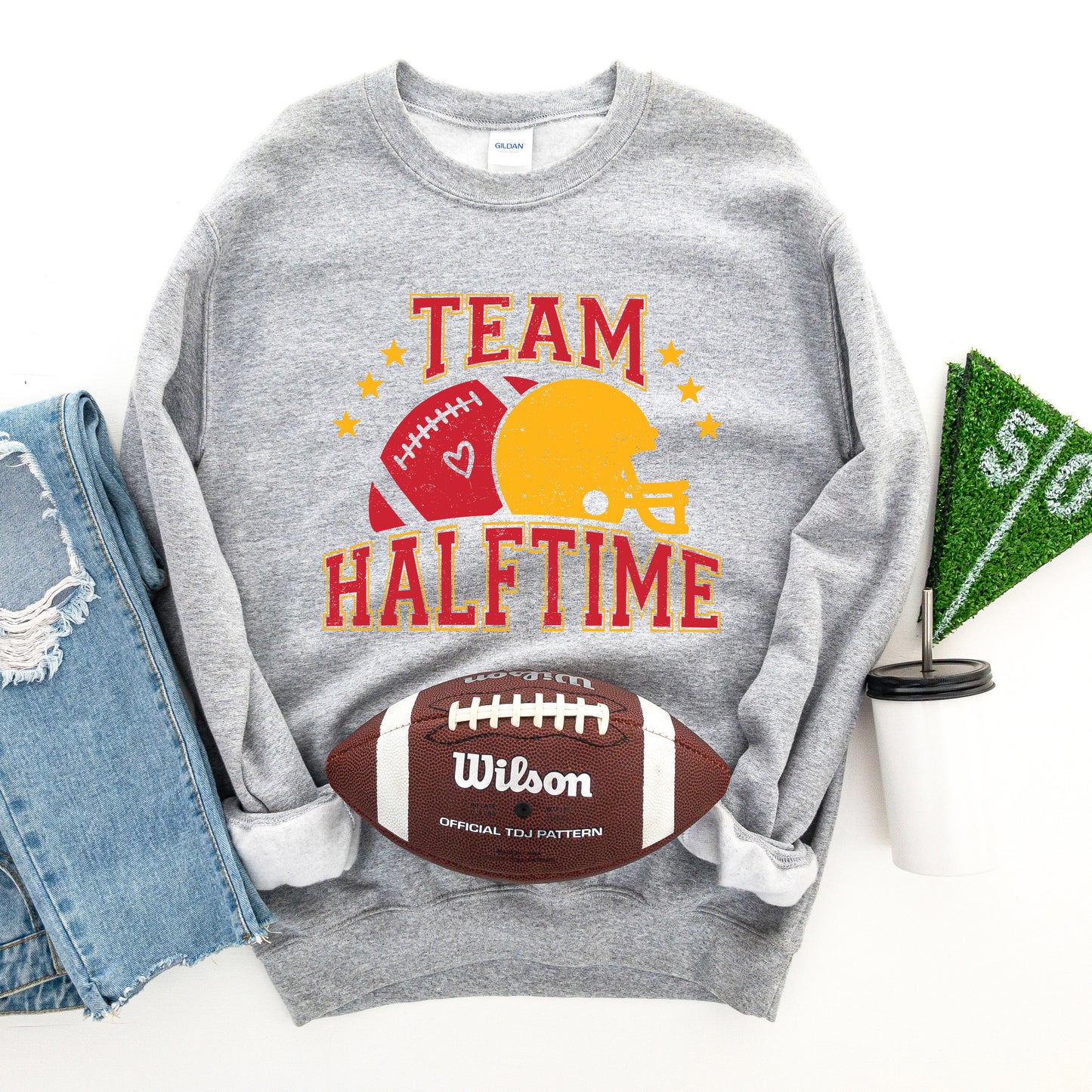 Team Halftime Distressed - Red | Sweatshirt