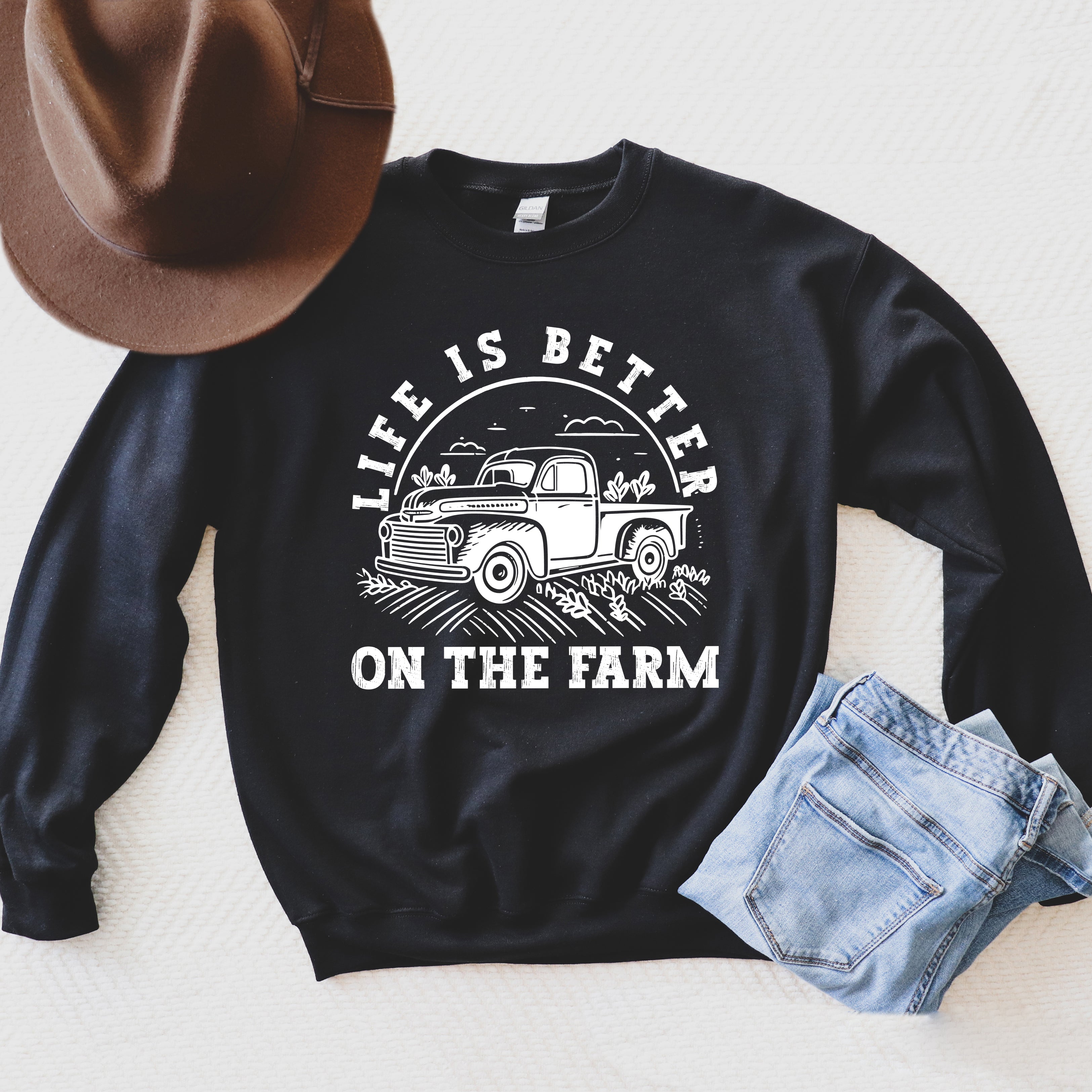 Better On The Farm Truck | Sweatshirt