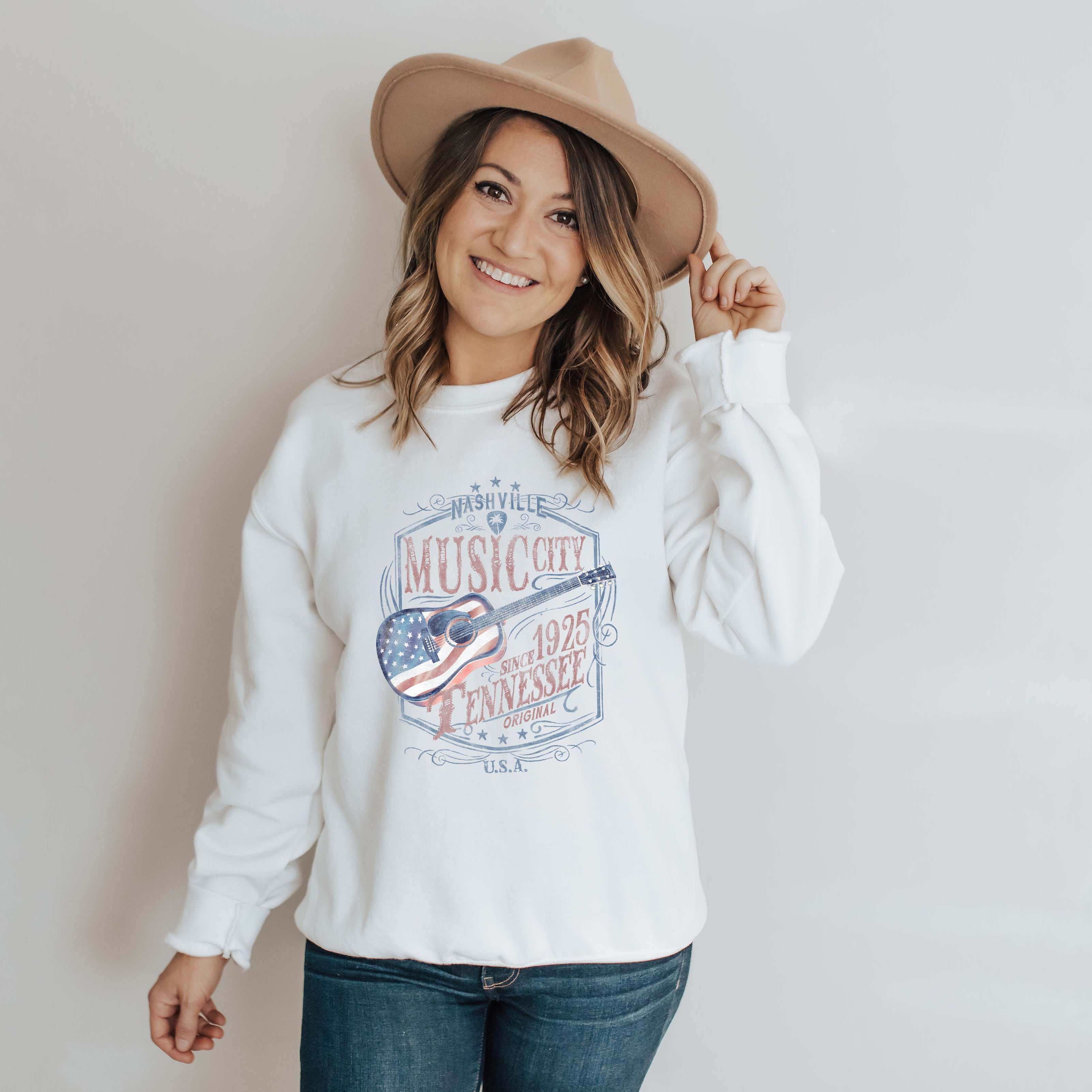 Nashville Flag Guitar | Sweatshirt