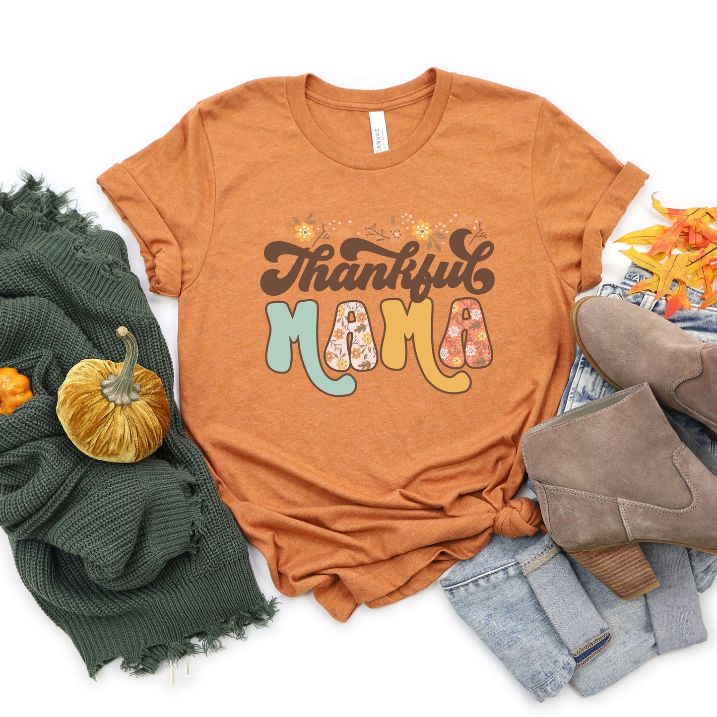 Thankful Mama Floral | Short Sleeve Graphic Tee