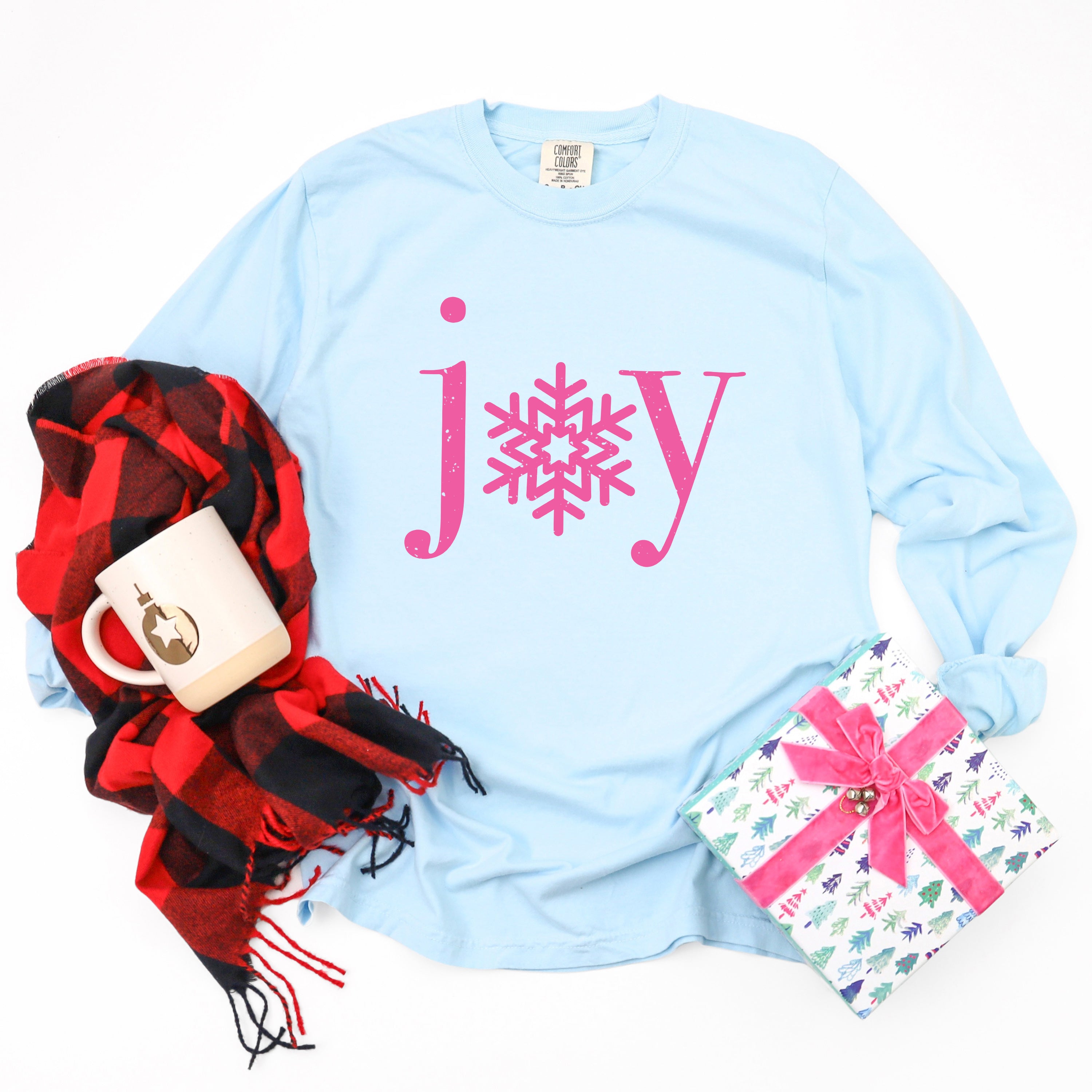 Joy Snowflake | Garment Dyed Long Sleeve