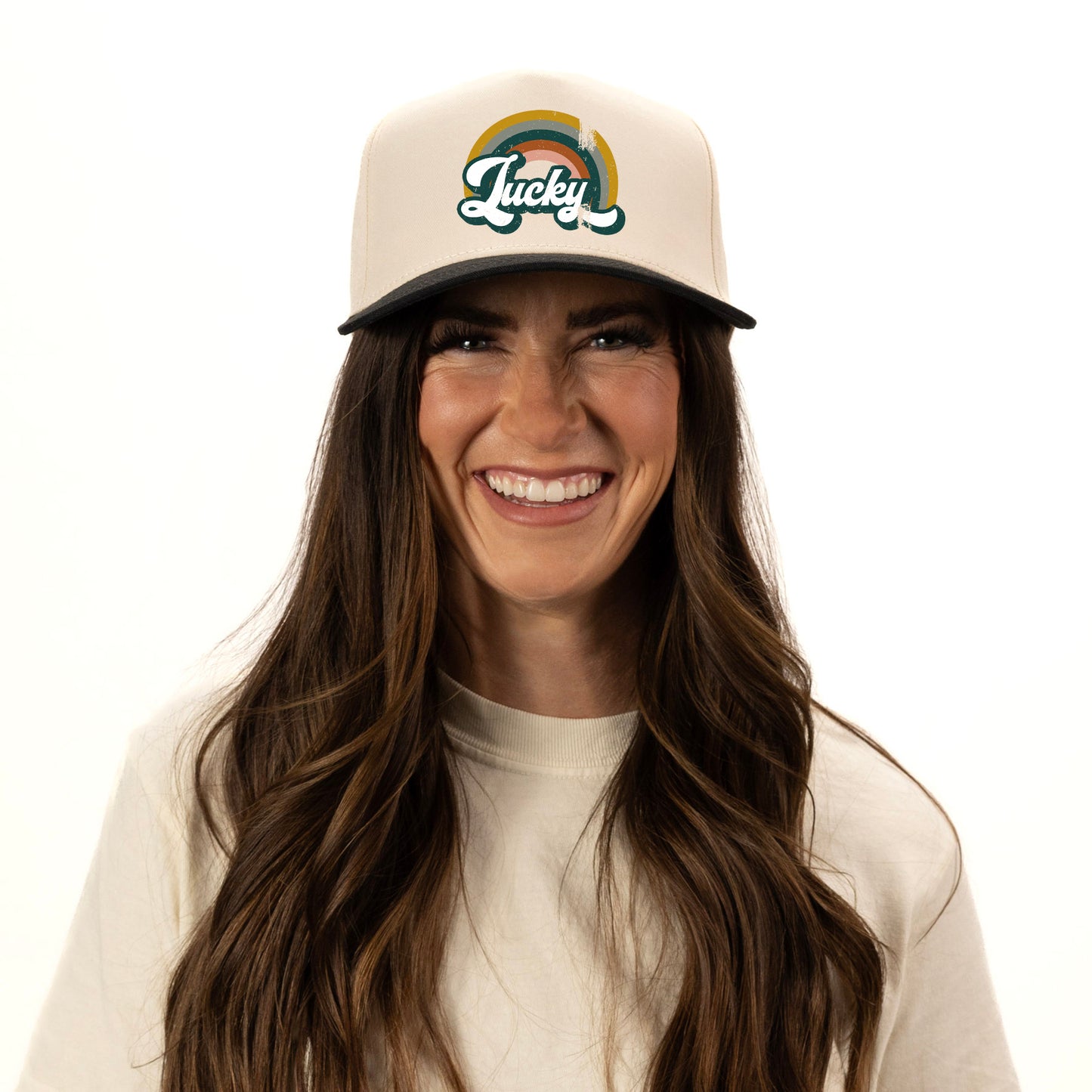 Lucky Rainbow | Canvas Trucker Hat