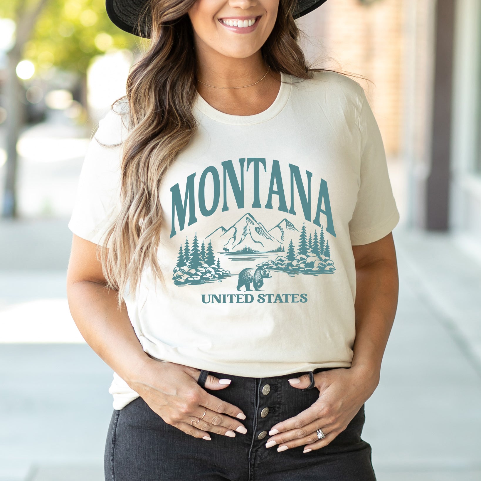 Montana Forest Scene | Short Sleeve Crew Neck