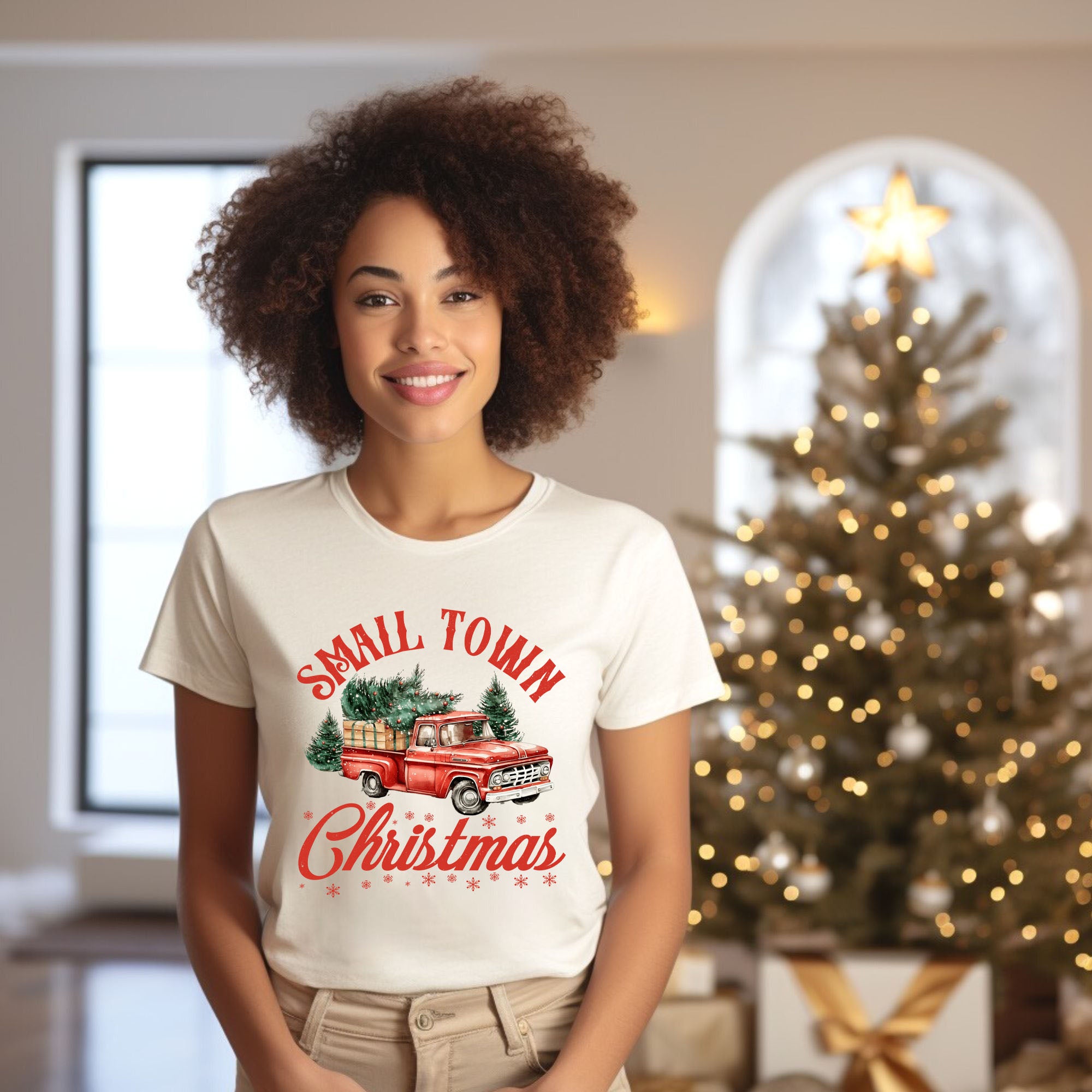 Small Town Christmas Truck | Short Sleeve Crew Neck